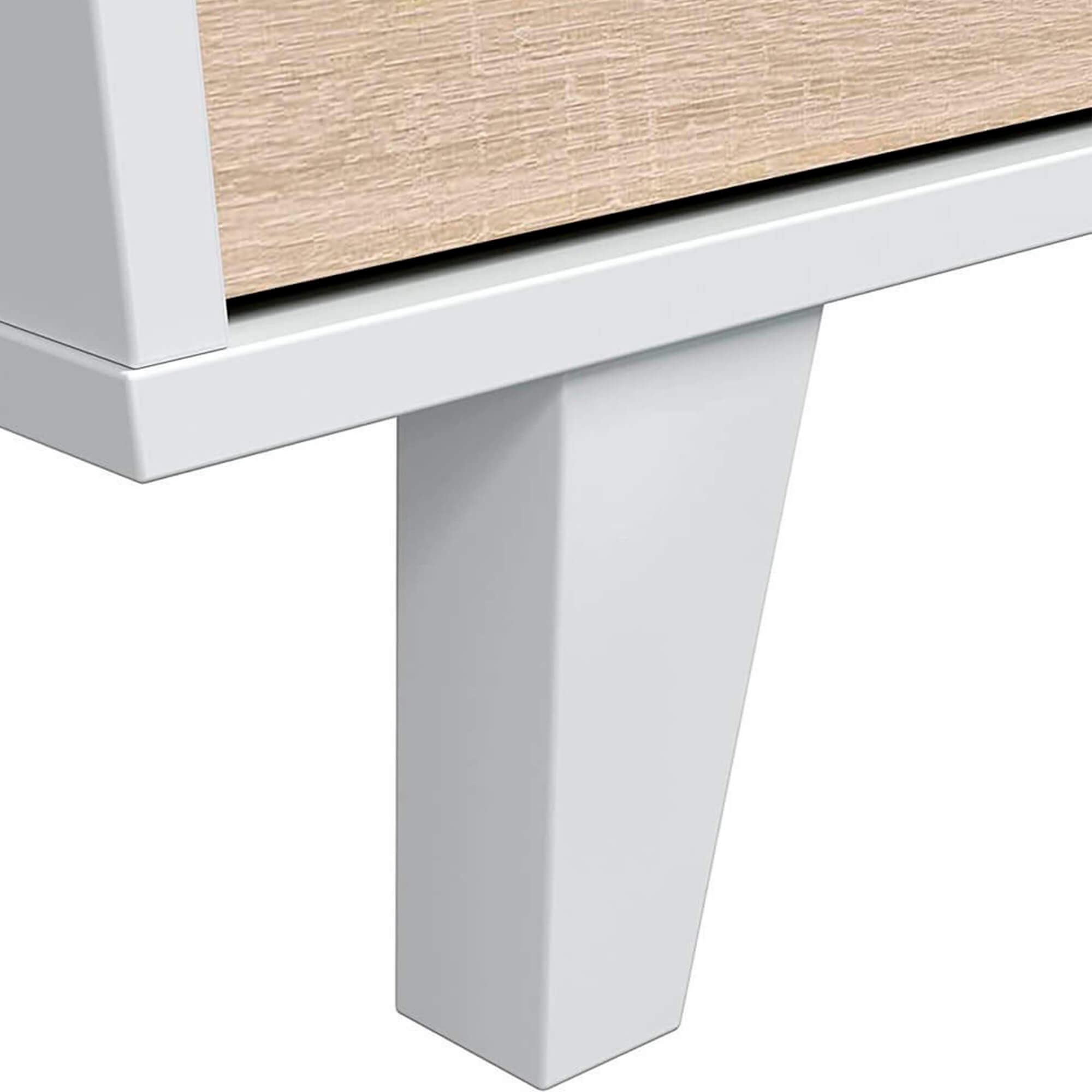 Aparador-ZIKO-com-3-portas---Branco-Brilho-e-Carvalho