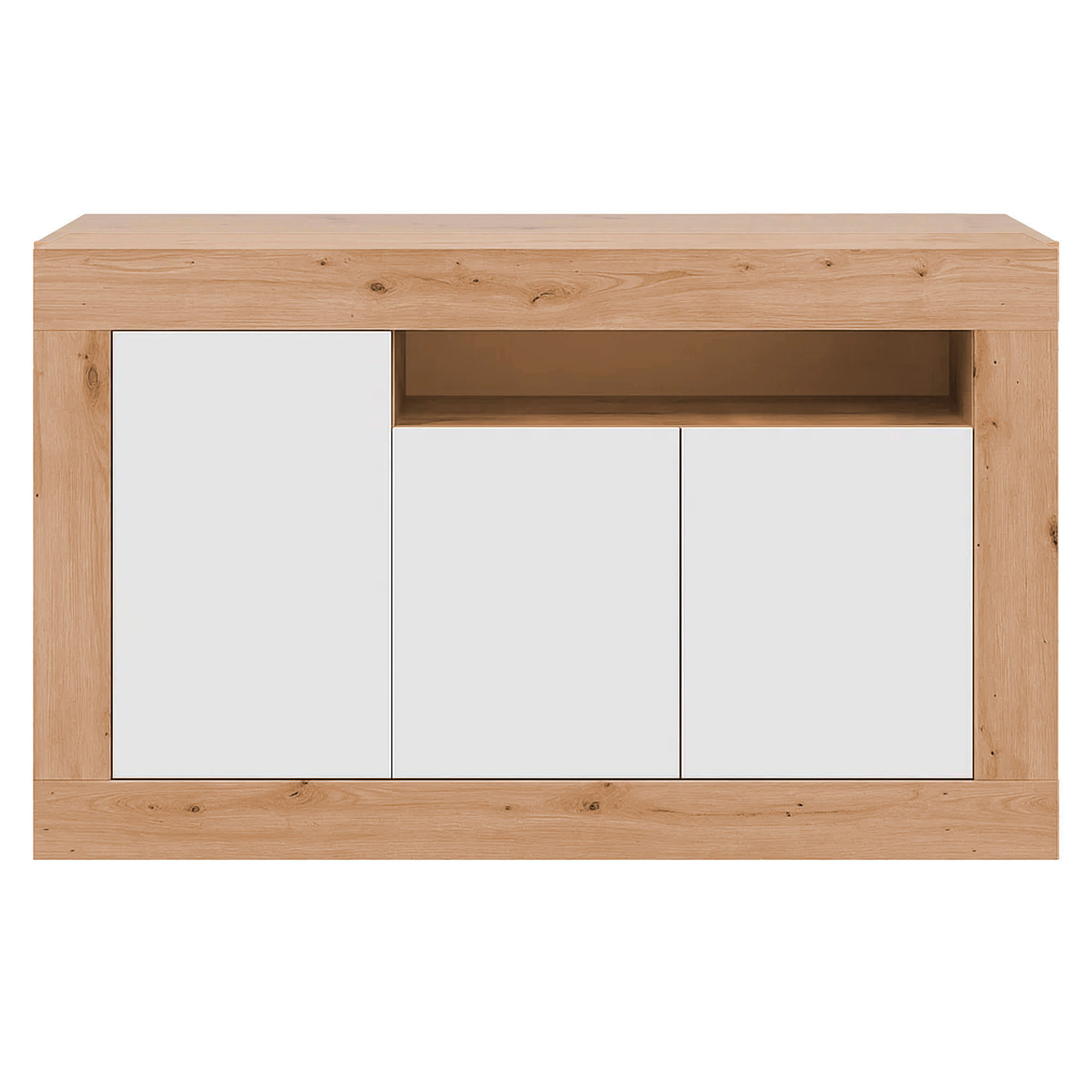 Aparador-MOSS-com-3-portas---Carvalho-e-Branco