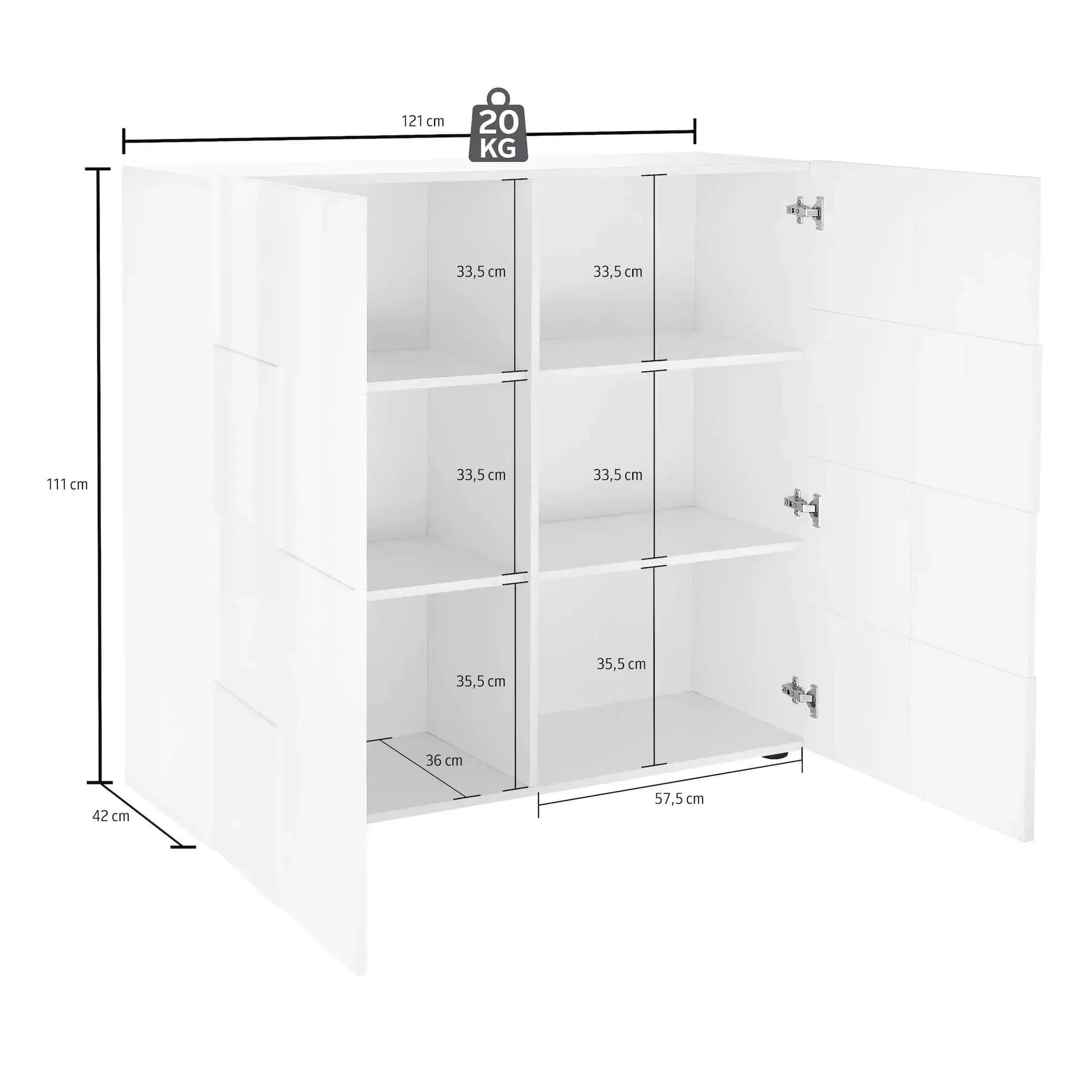 Aparador-DAMA-com-2-portas---Branco-Brilho