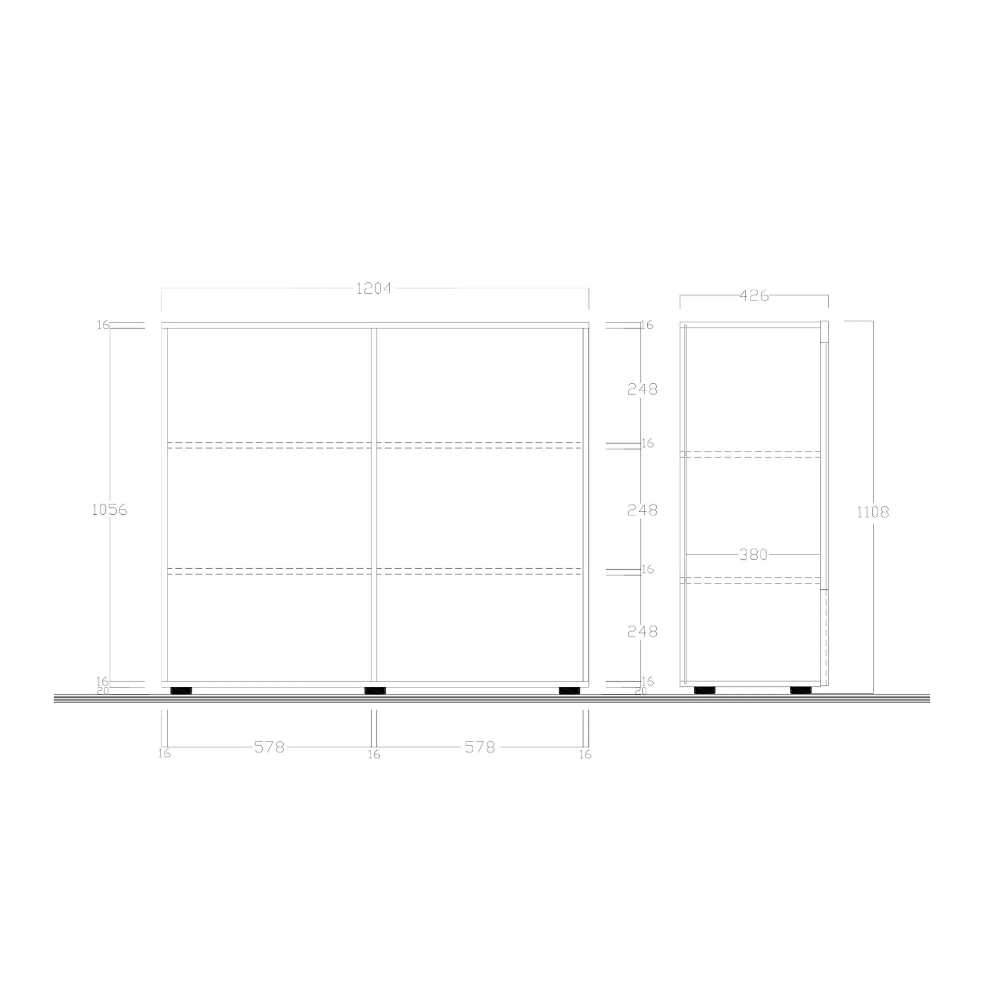 Aparador-DAMA-com-2-portas---Branco-Brilho