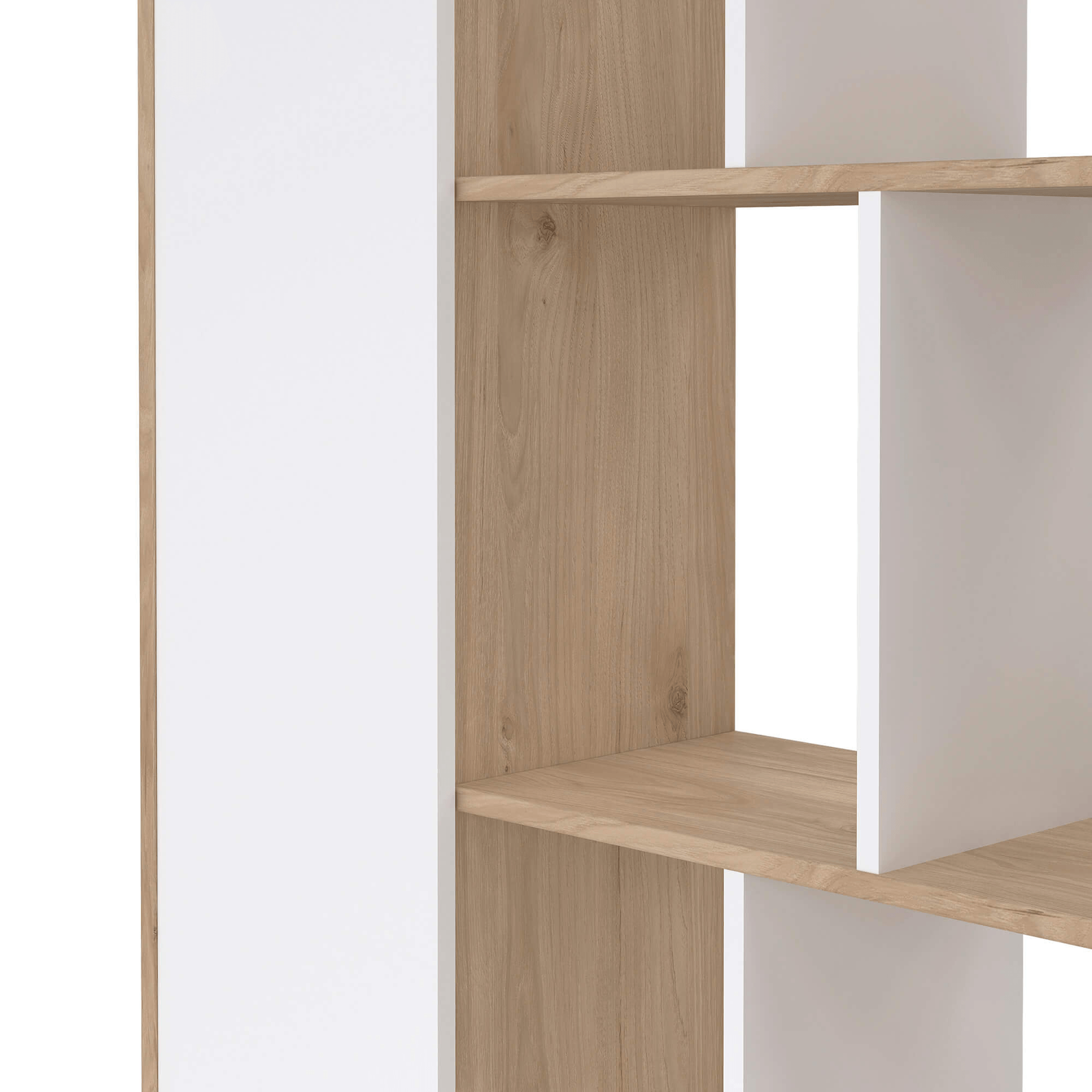 Estante-reversivel-PENEDA-com-1-porta-e-6-prateleiras-Carvalho-e-Branco
