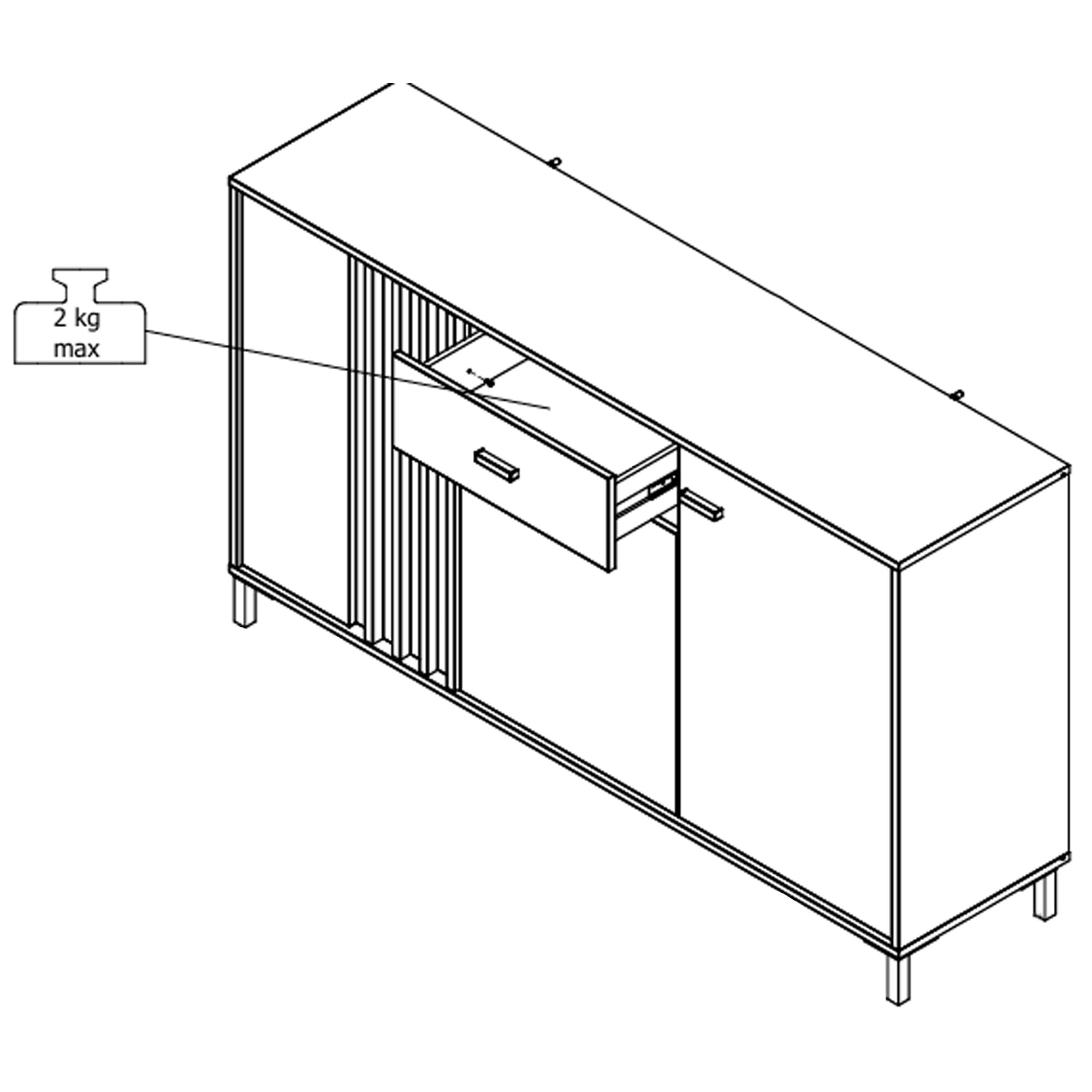 Aparador-LAVAL-com-3-portas-e-1-gaveta---Carvalho-Artesanato-e-Preto