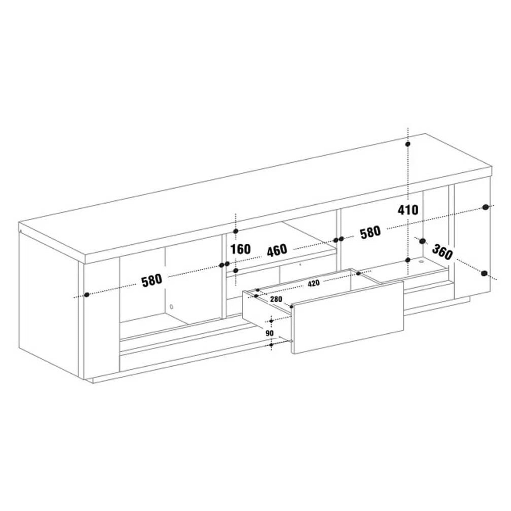 Movel-TV-BELLARIVA-com-LED---Branco-Brilho-e-Cinzento