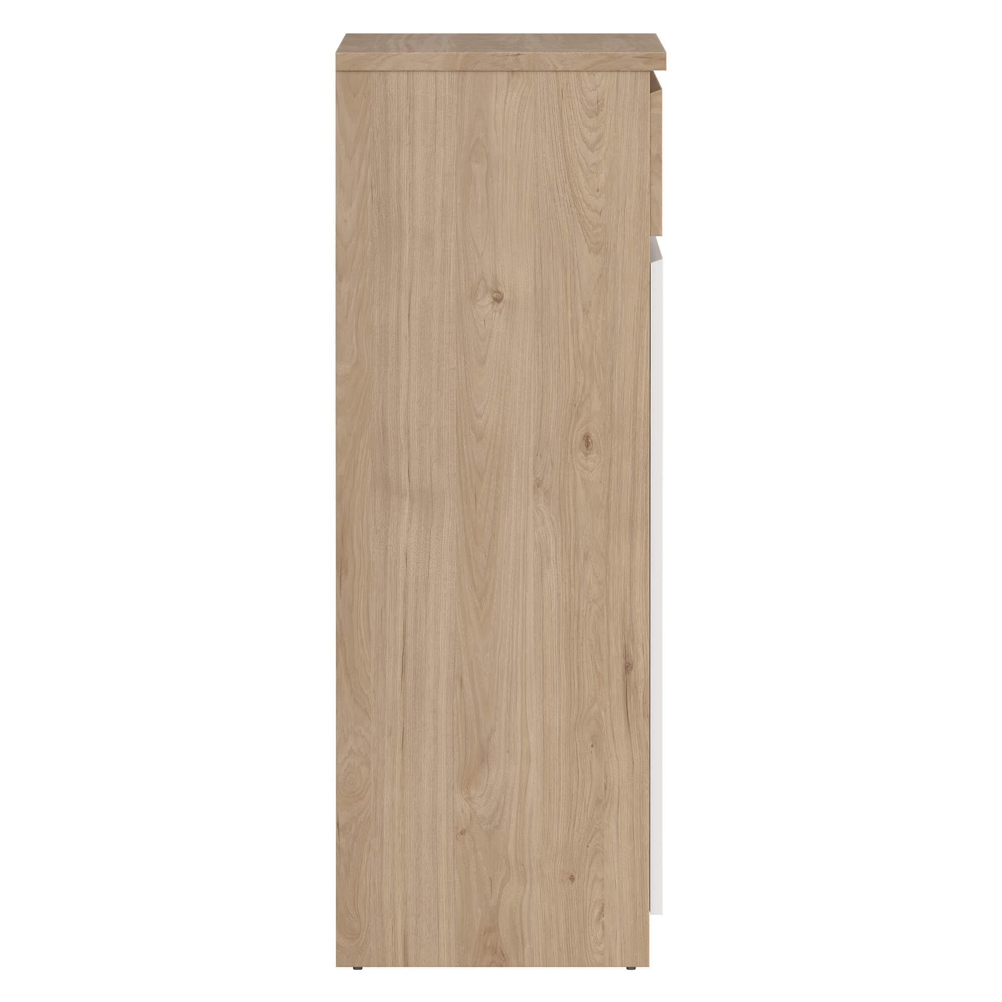 Sapateira-NEW-MATRIX-com-2-portas-e-1-gaveta---Carvalho-e-Branco