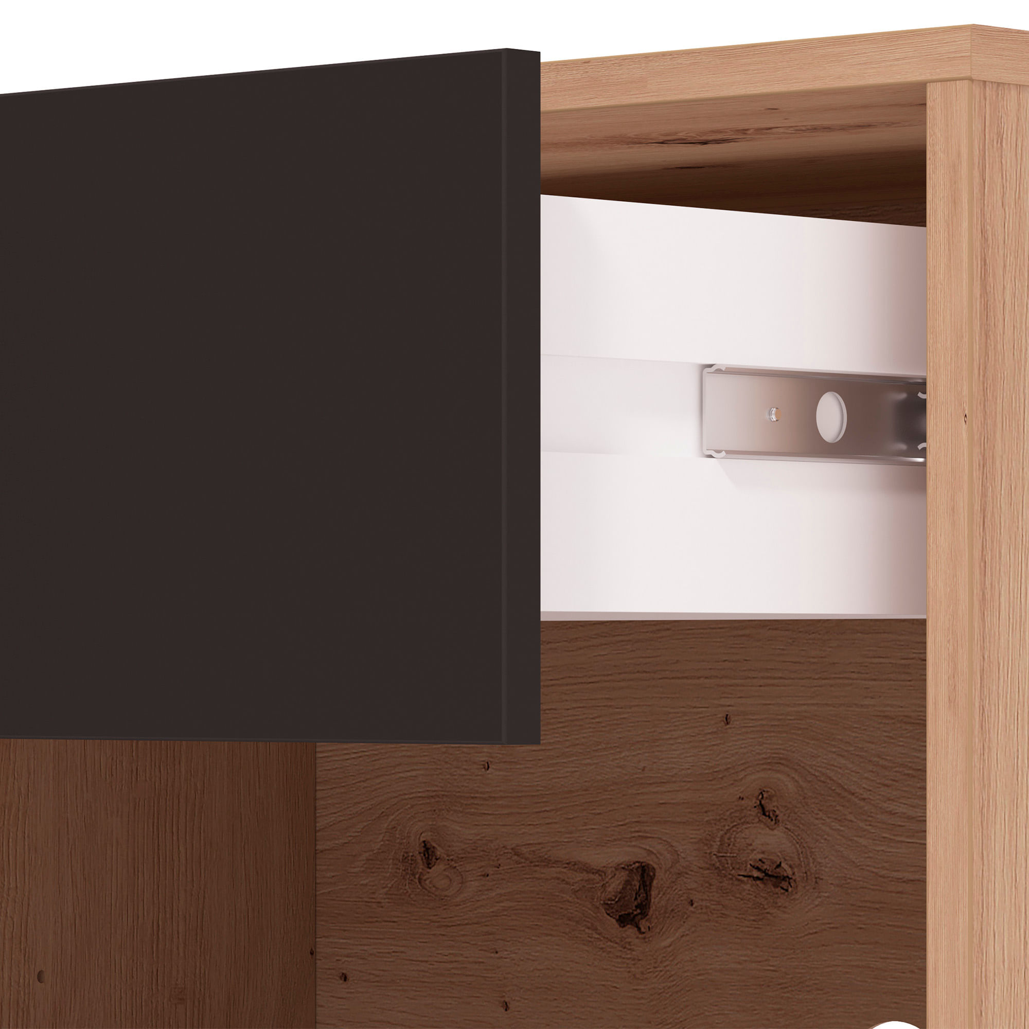 Movel-TV-MAYENNE-com-2-portas-e-1-gaveta---Carvalho-Artesanato-e-Preto