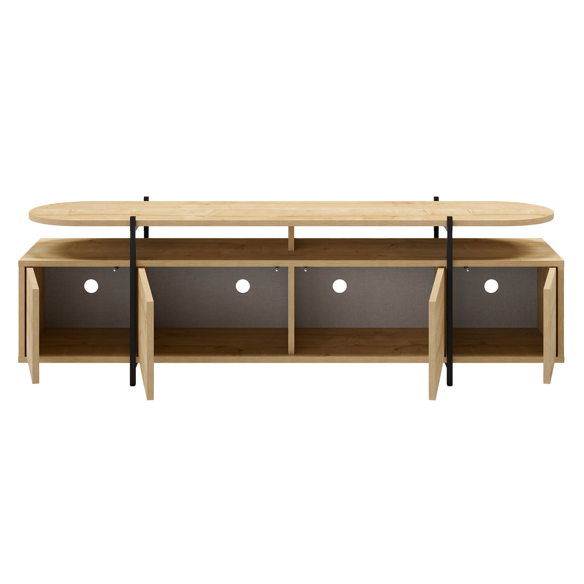 Movel-TV-HINOA-com-4-portas---Carvalho