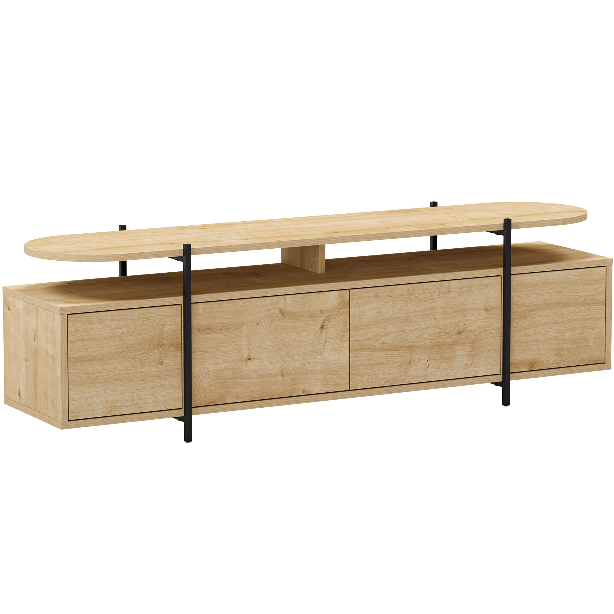 Movel-TV-HINOA-com-4-portas---Carvalho