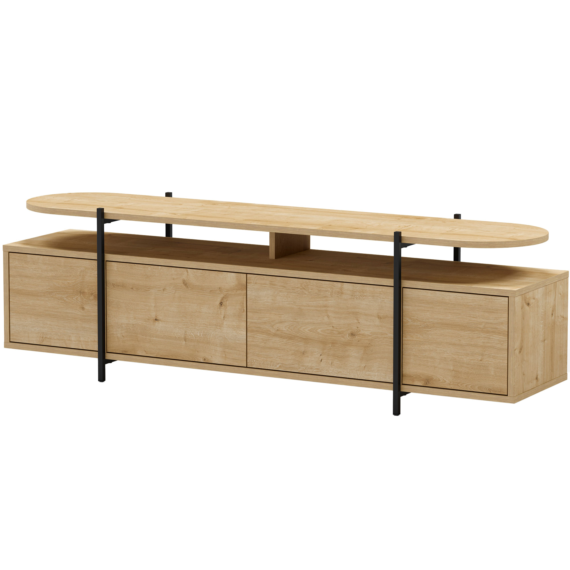 Movel-TV-HINOA-com-4-portas---Carvalho
