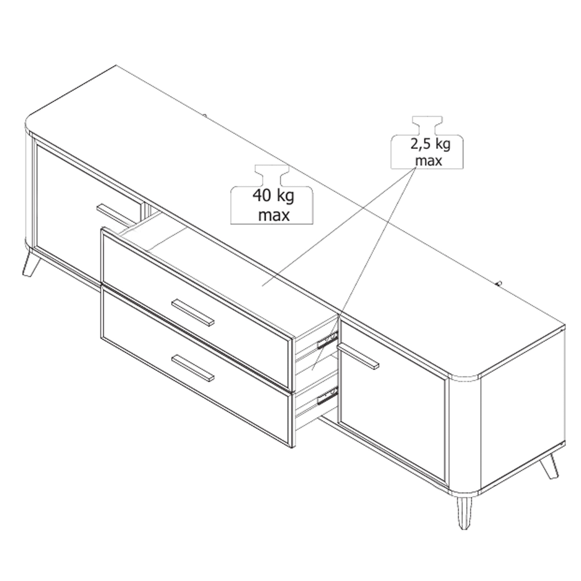 Movel-TV-DARWEN-com-2-portas-e-2-gavetas---Carvalho-Artesanato-e-Caxemira