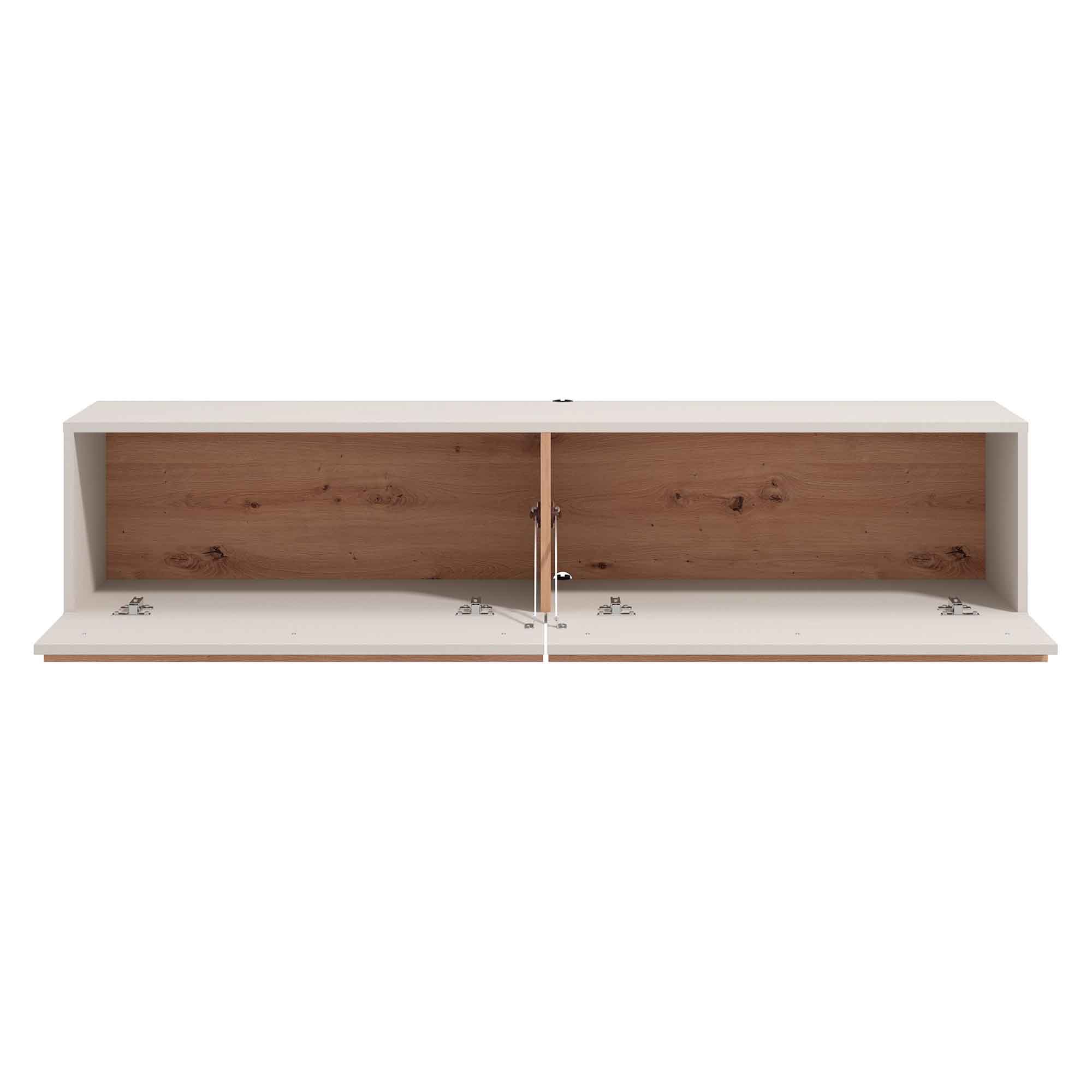 Movel-TV-suspenso-ARLES-l-com-2-portas---Carvalho-Artesanato-e-Caxemira-155-cm