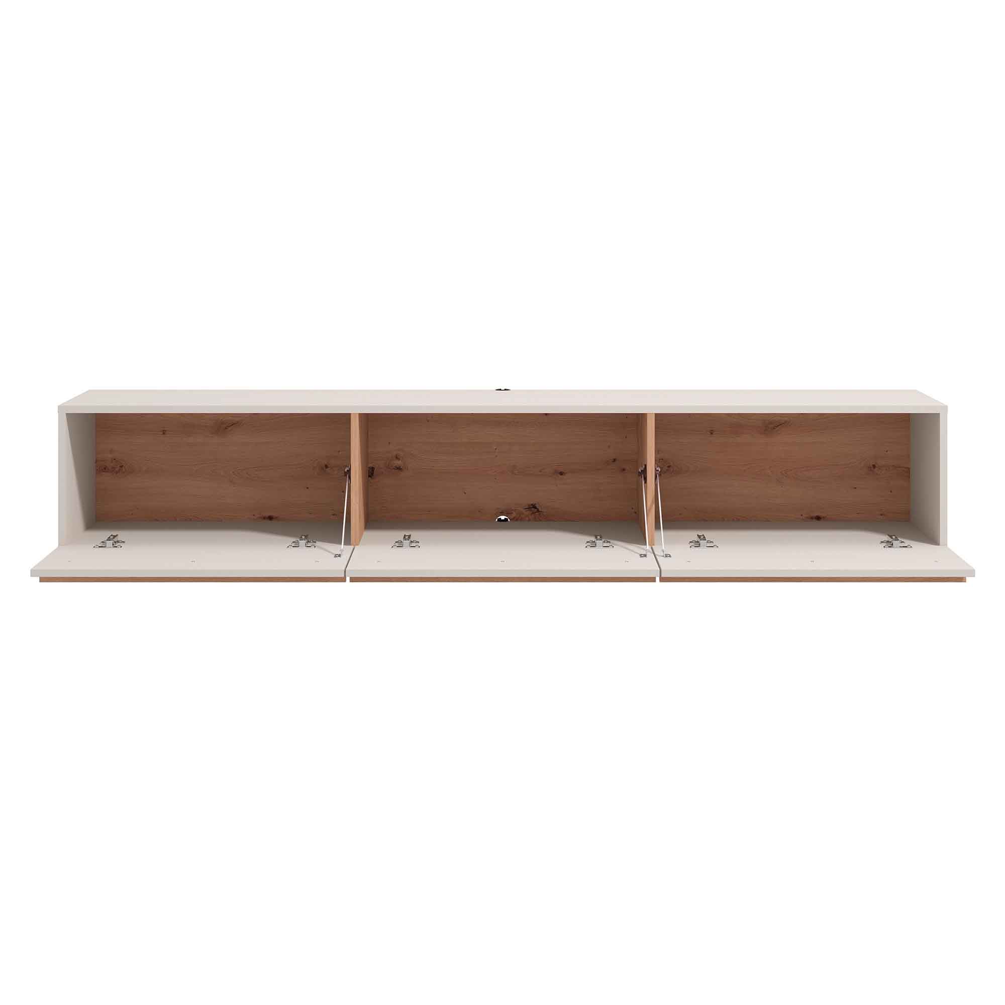 Movel-TV-suspenso-ARLES-l-com-3-portas---Carvalho-Artesanato-e-Caxemira-190-cm