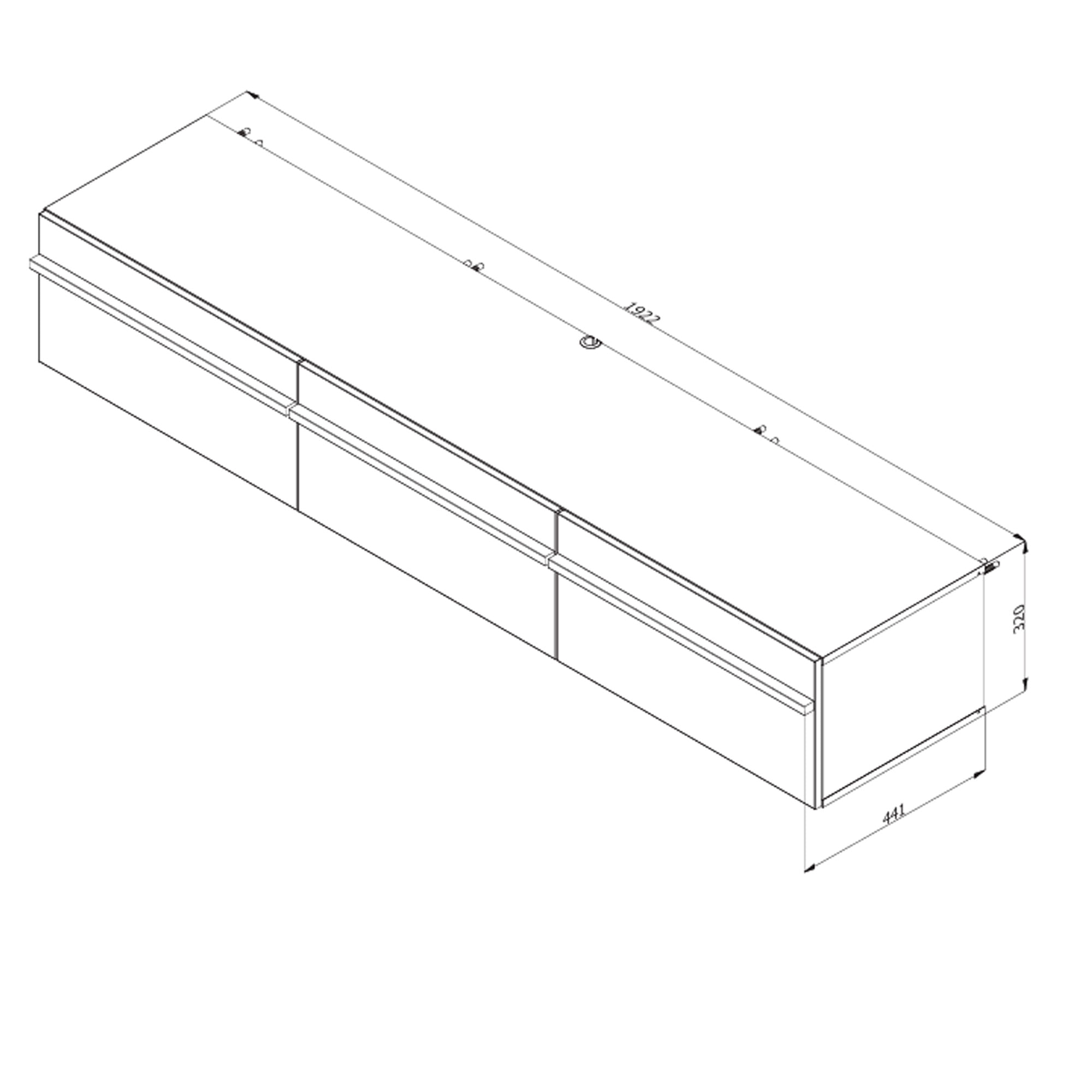 Movel-TV-suspenso-ARLES-l-com-3-portas---Carvalho-Artesanato-e-Caxemira-190-cm