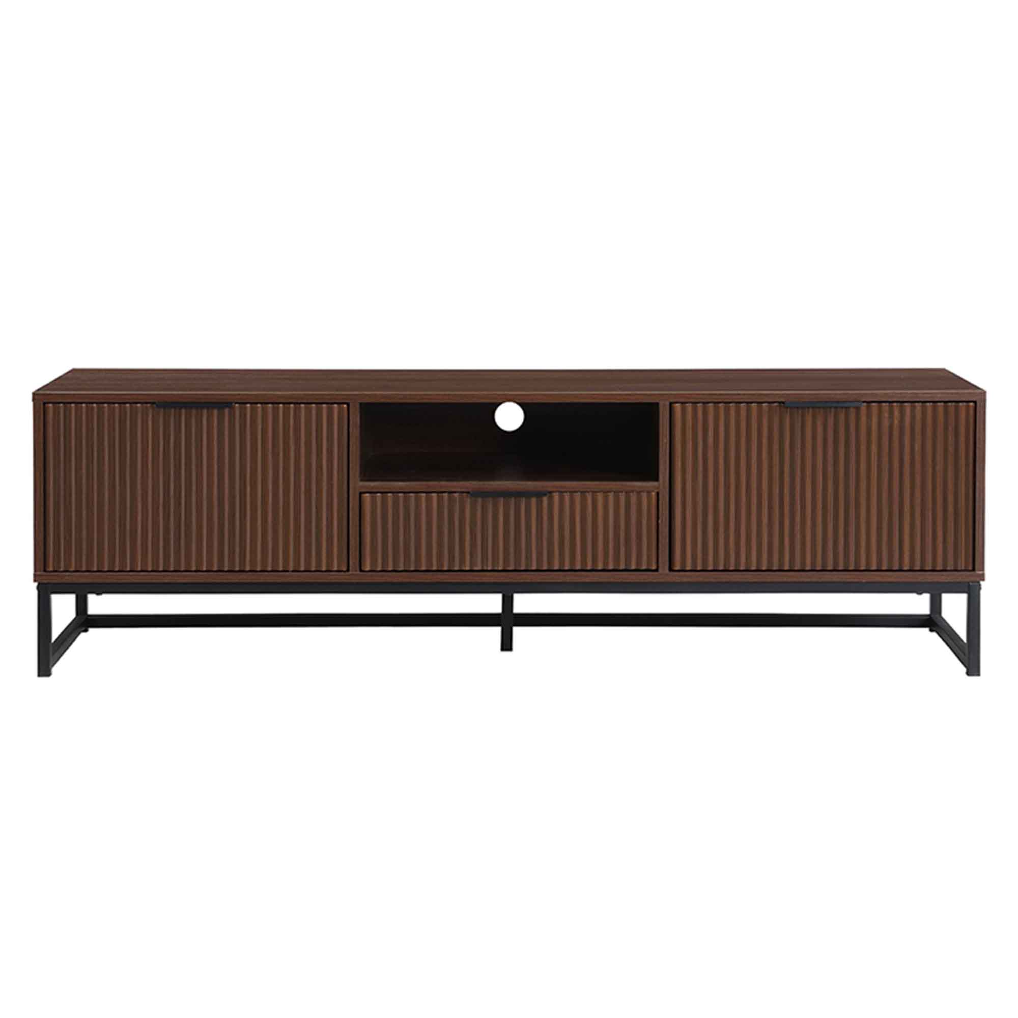 Movel-TV-ST-MICHEL-com-2-portas-e-1-gaveta---Nogal-e-Preto