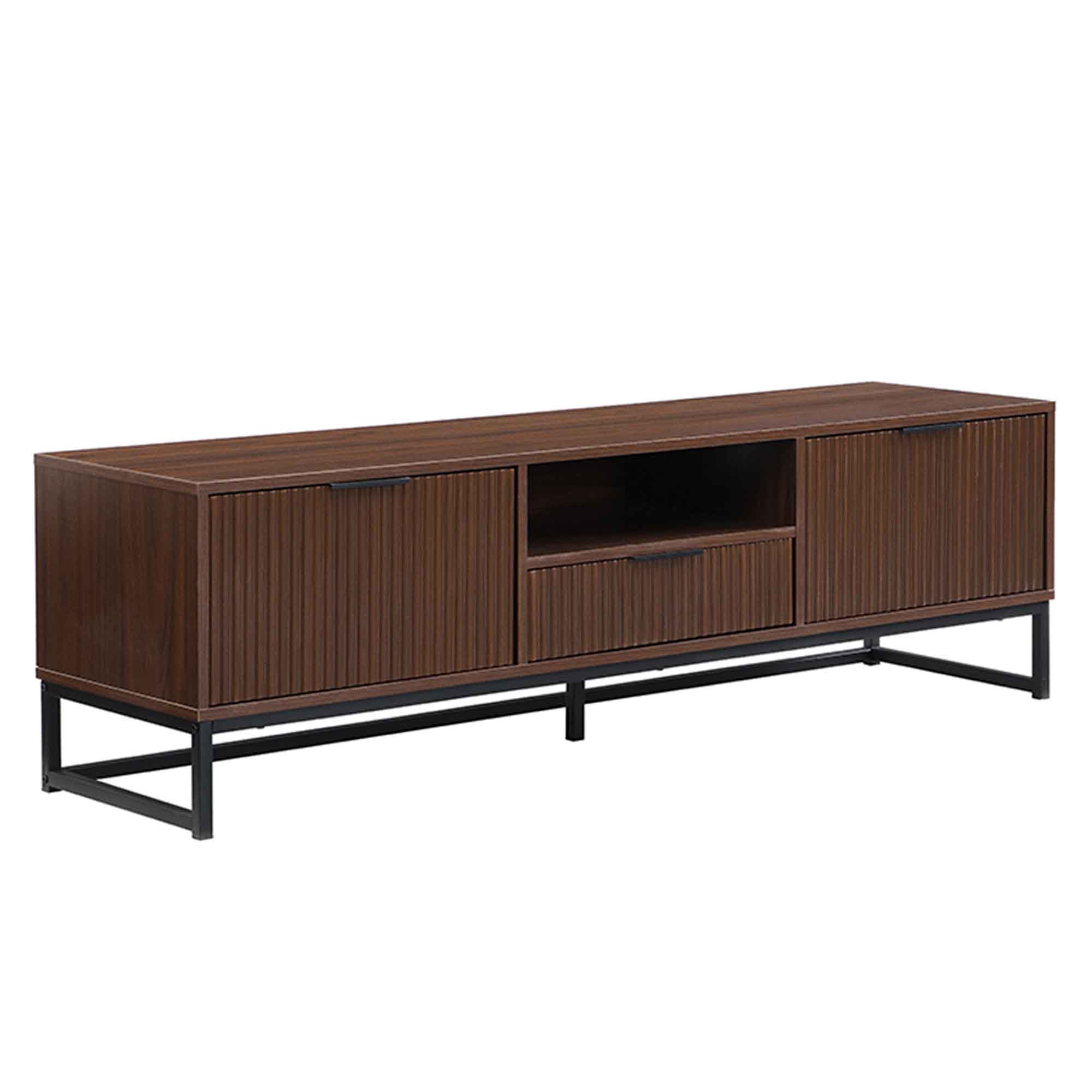 Movel-TV-ST-MICHEL-com-2-portas-e-1-gaveta---Nogal-e-Preto