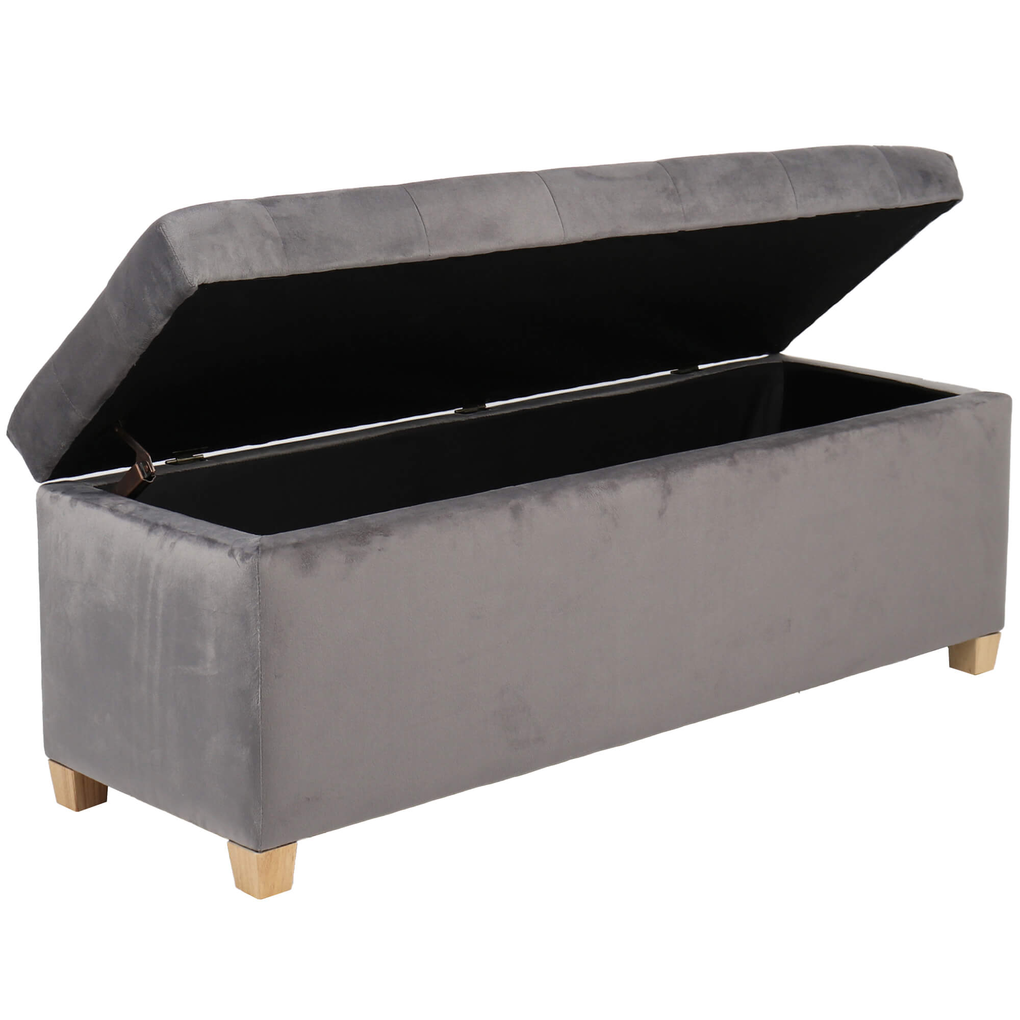 Banqueta-COSTA-II-com-arrumacao-Cinzento--Veludo-