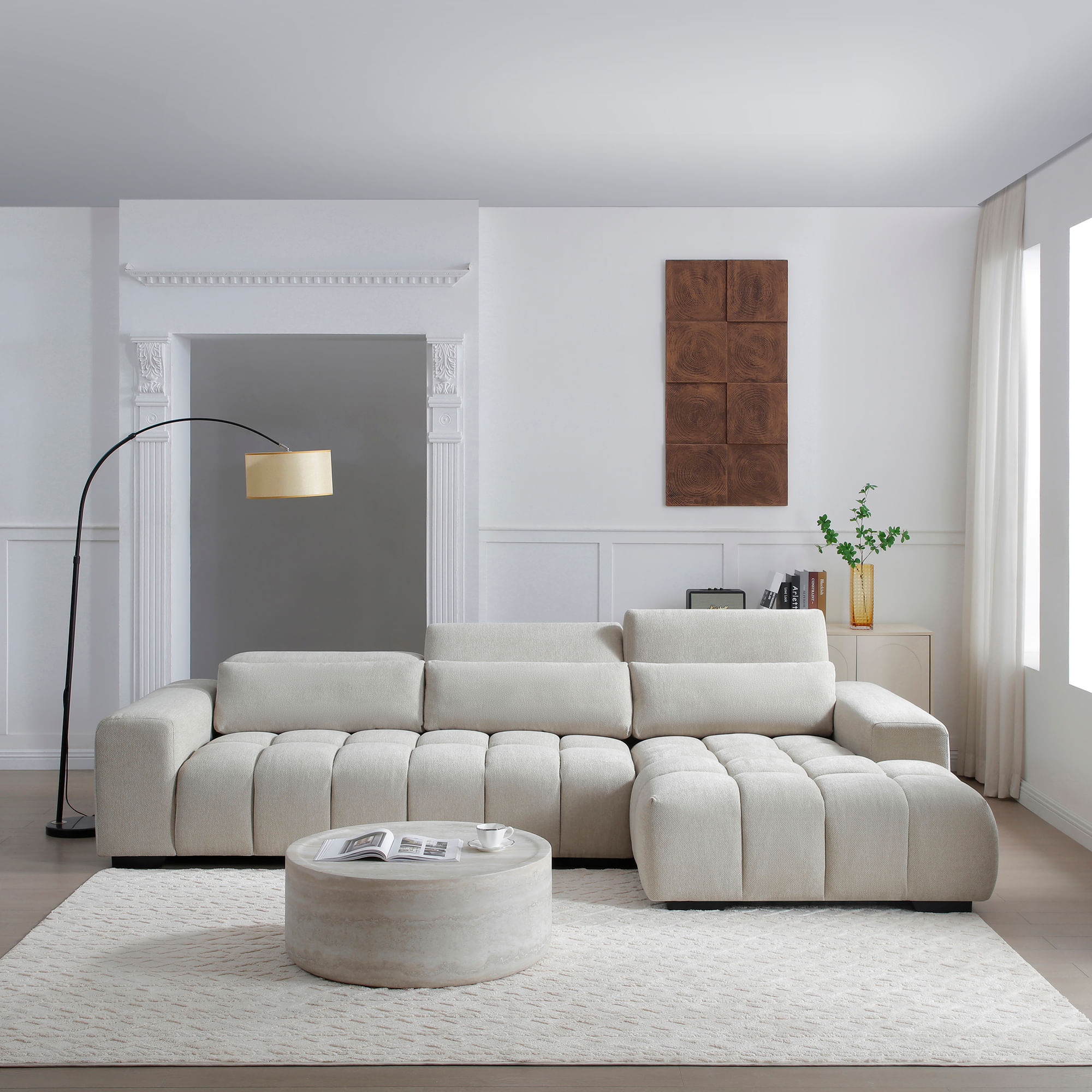 Sofa-chaise-longue-BRISBANE-Branco---Direita