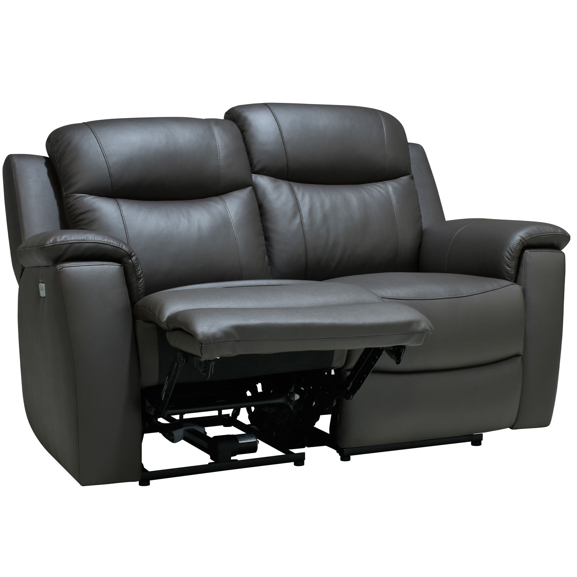 Sofa-2-lugares-APESENTEUR-relax-eletrico-Castanho-Escuro--Pele-Natural-