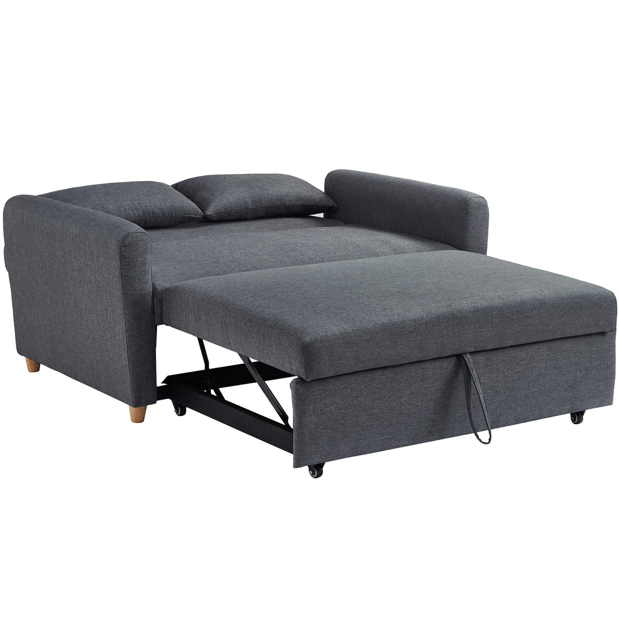 Sofa-2-lugares-KAM-com-cama-Cinzento