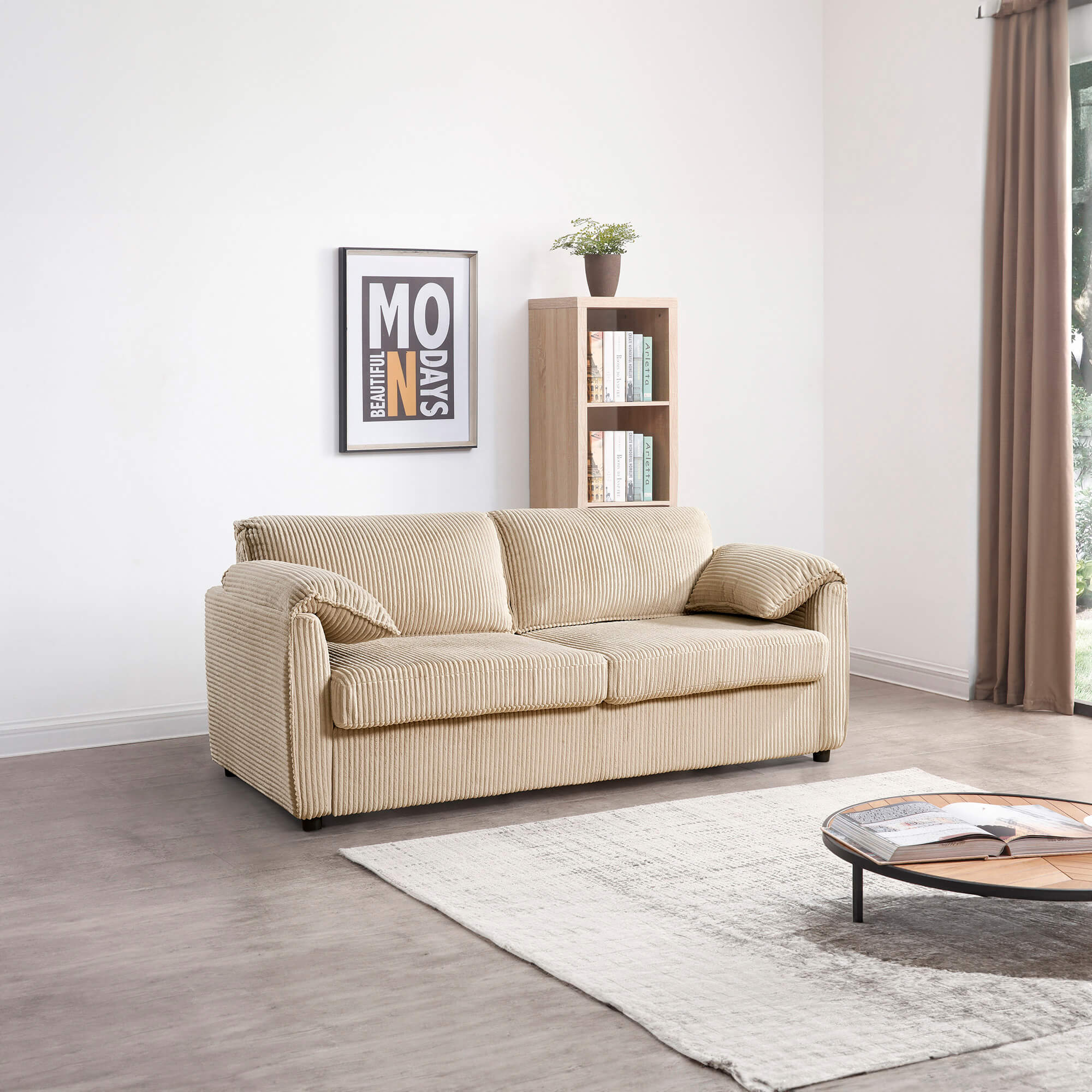 Sofa-de-3-lugares-BUDDY-com-cama-Bege