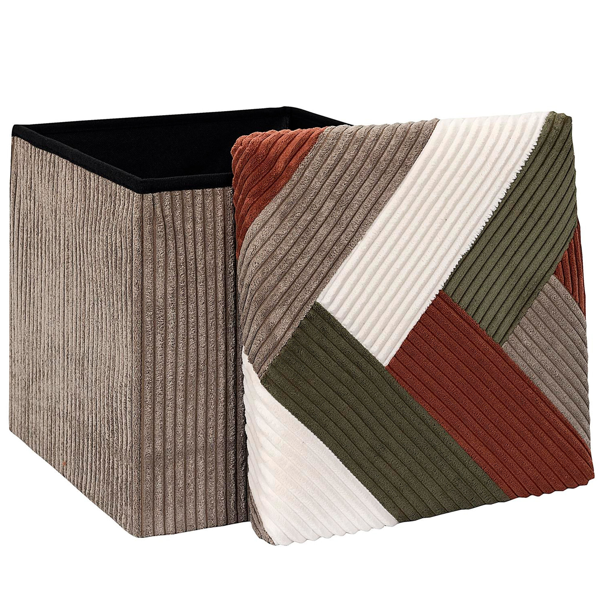 Puff-CORKI-com-arrumacao-Bege-Taupe-Terracota-e-Verde