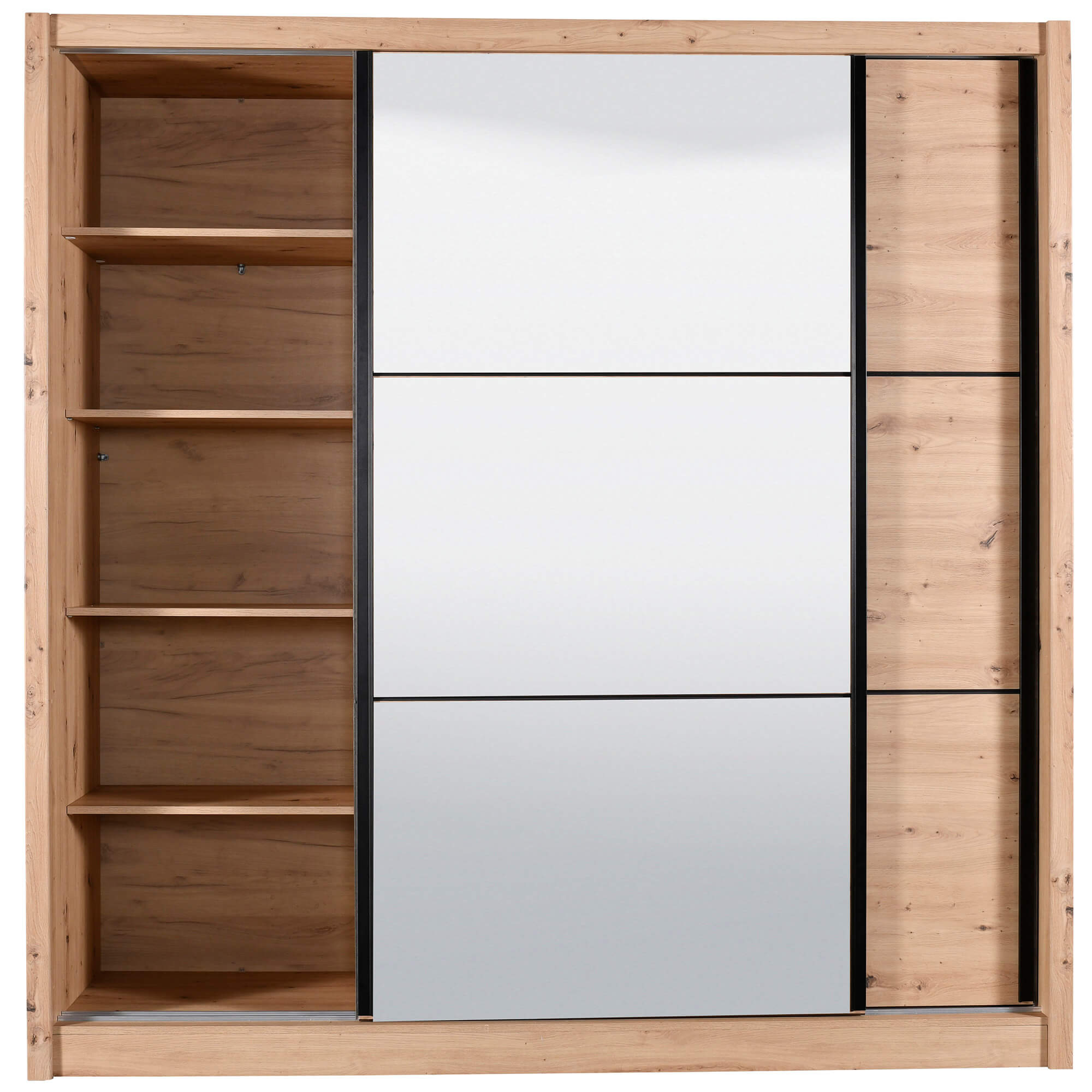 Roupeiro-NAVARA--215cm--com-espelho-Carvalho-Artesanato