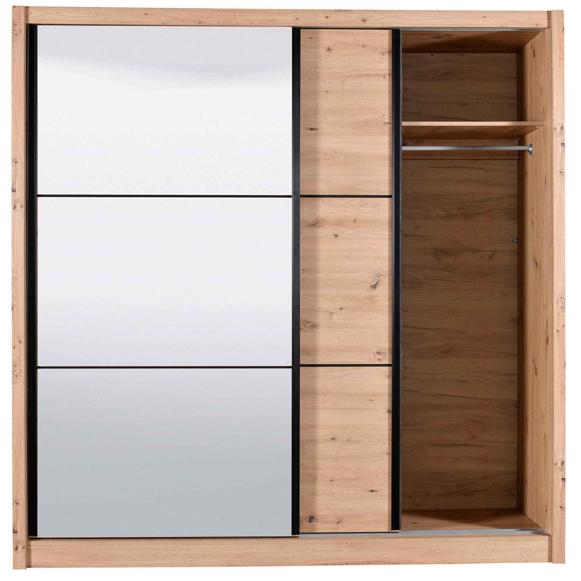 Roupeiro-NAVARA--215cm--com-espelho-Carvalho-Artesanato