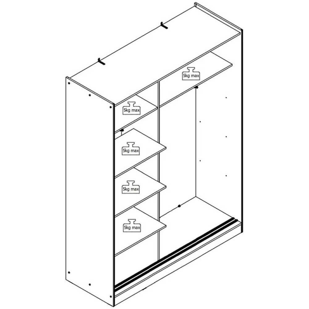 Roupeiro-NAVARA--215cm--com-espelho-Carvalho-Artesanato