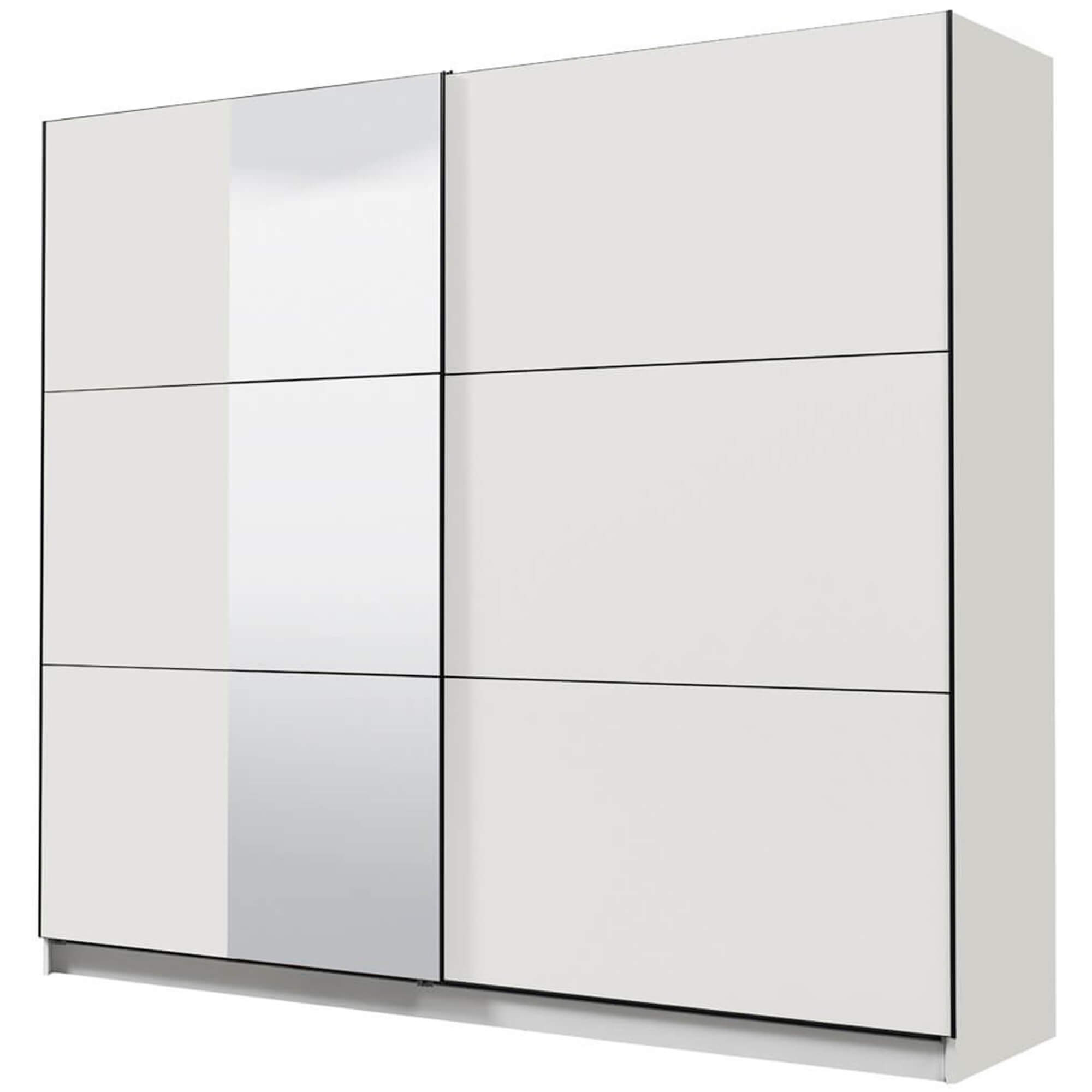 Roupeiro-SIERRA-com-espelho-240-cm-Branco-Mate