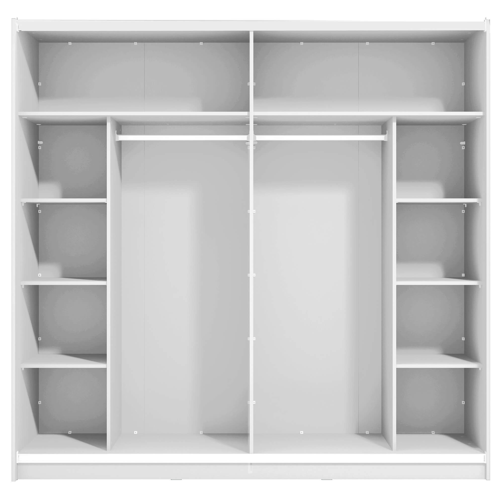 Roupeiro-SIERRA-com-espelho-220-cm-Branco-Mate