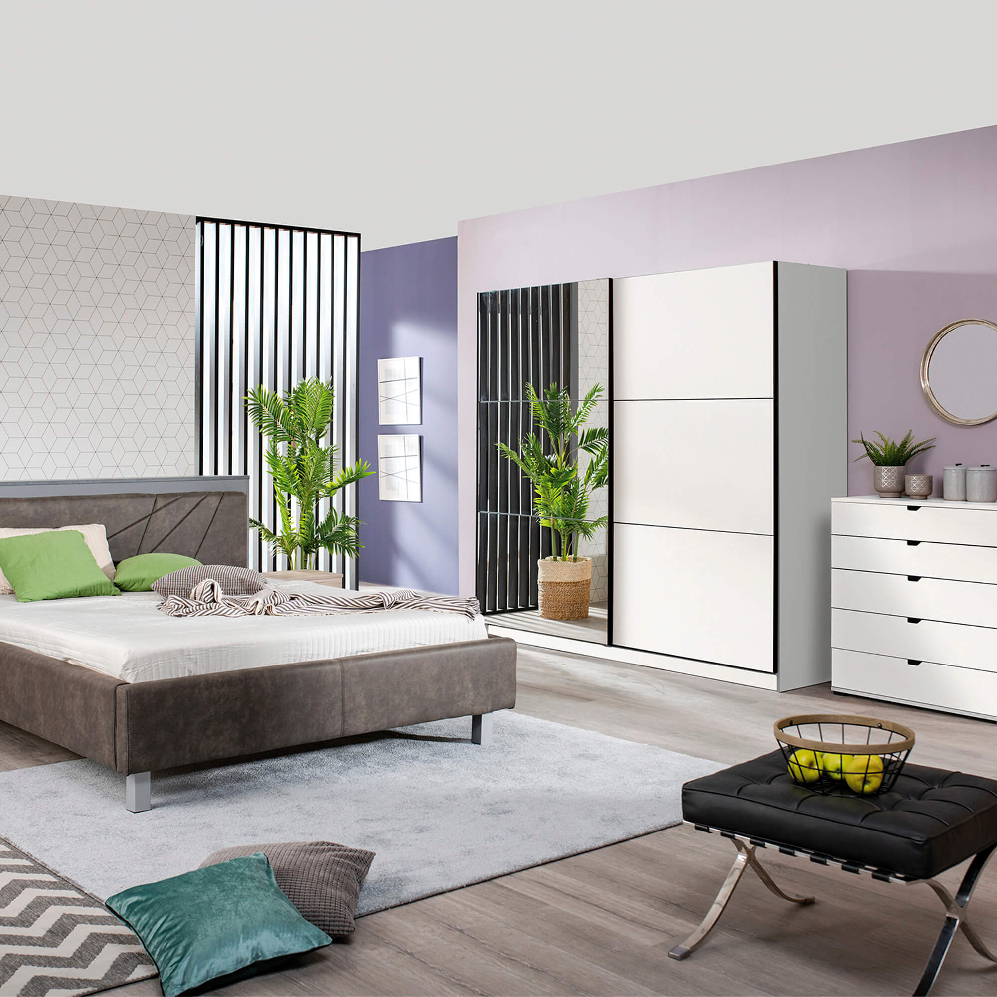 Roupeiro-SIERRA-com-espelho-220-cm-Branco-Mate