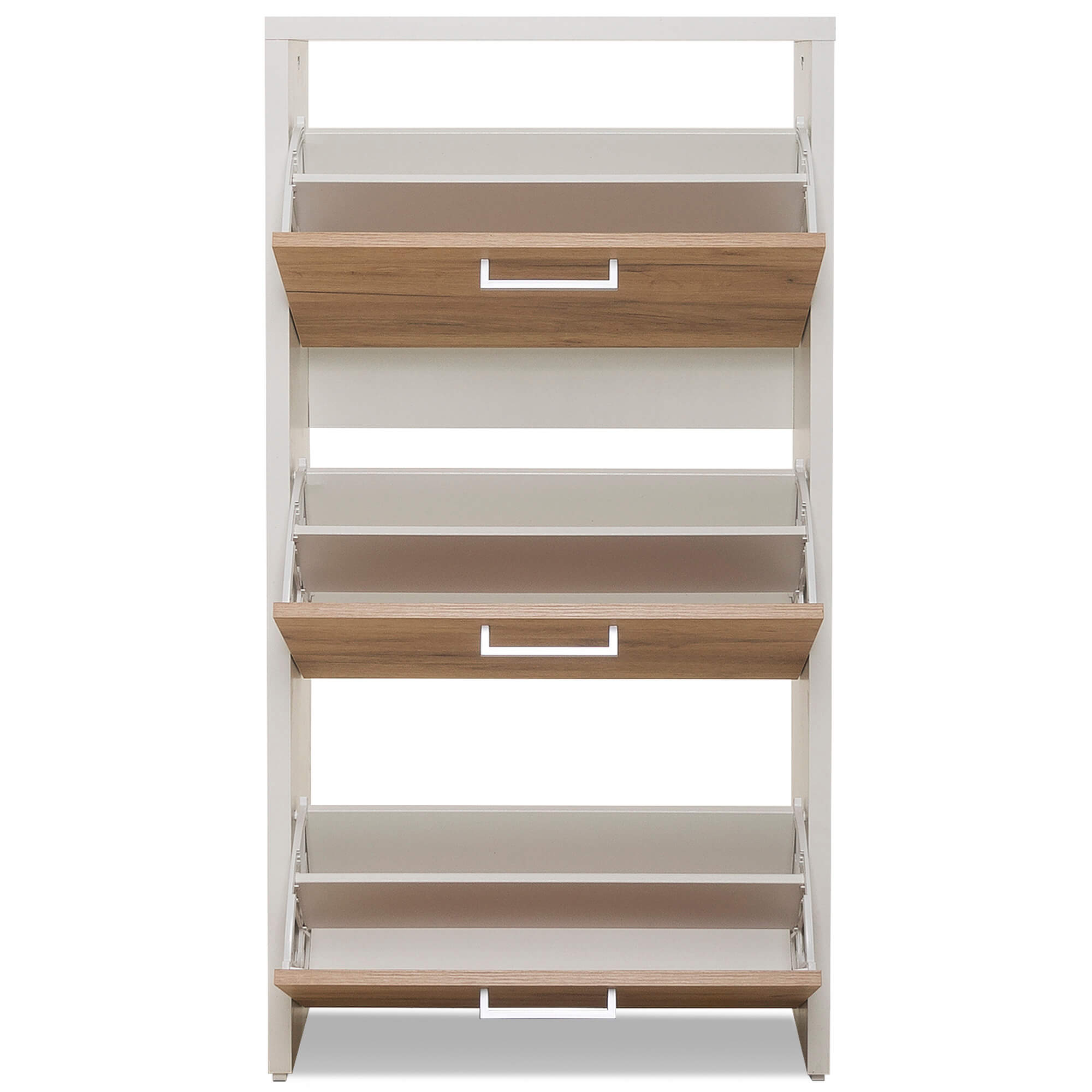 Sapateira-FULDA-3-portas---Branco-e-Carvalho