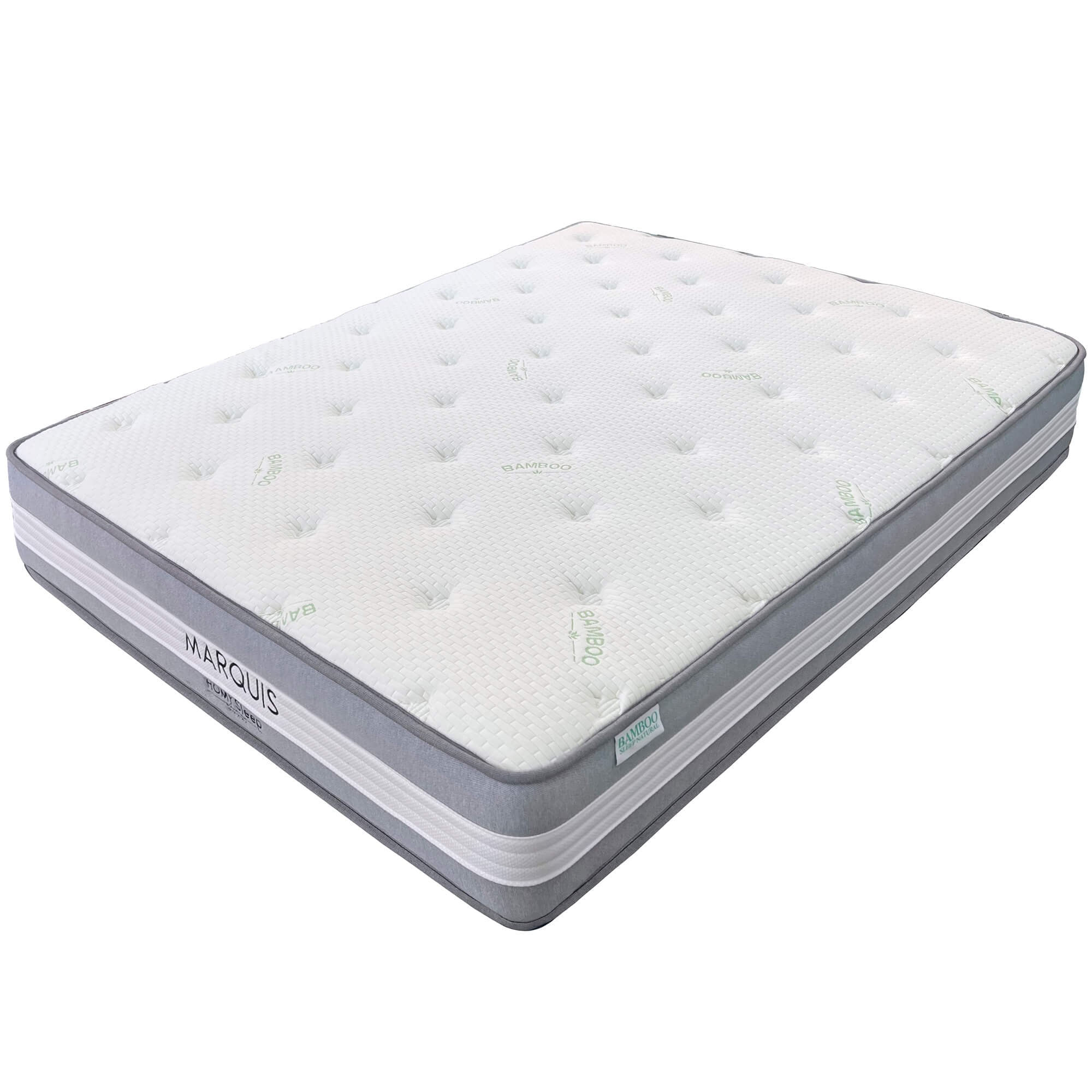 Pack-cama-de-casal-JOYCE---colchao-MARQUIS-140X190---Cinzento