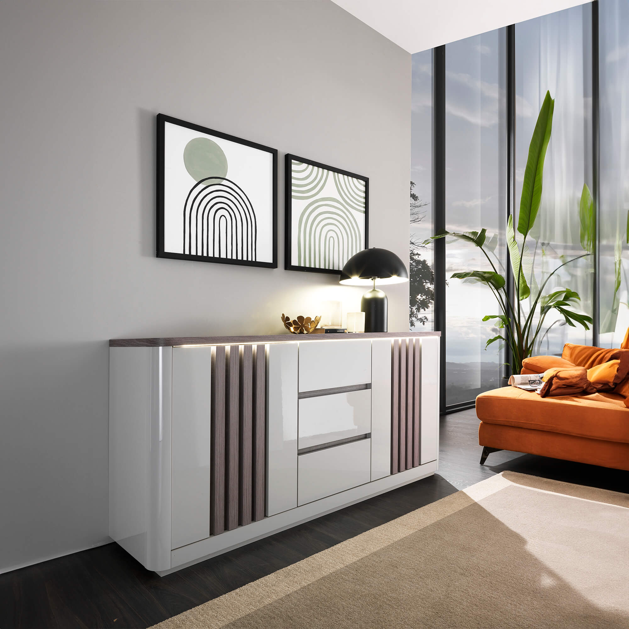 Aparador-PESARO-com-LED--170cm----Carvalho-Cinza