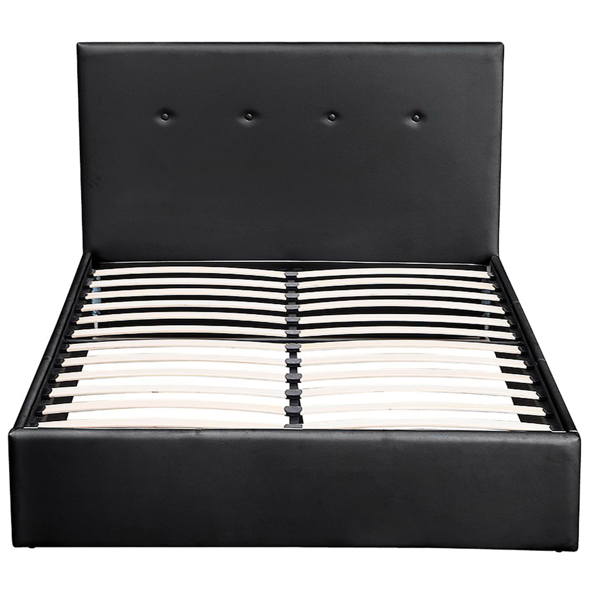 Pack-cama-de-casal-BETTY---colchao-SPRING-ROLLER-Preto--Pele-Sintetica-