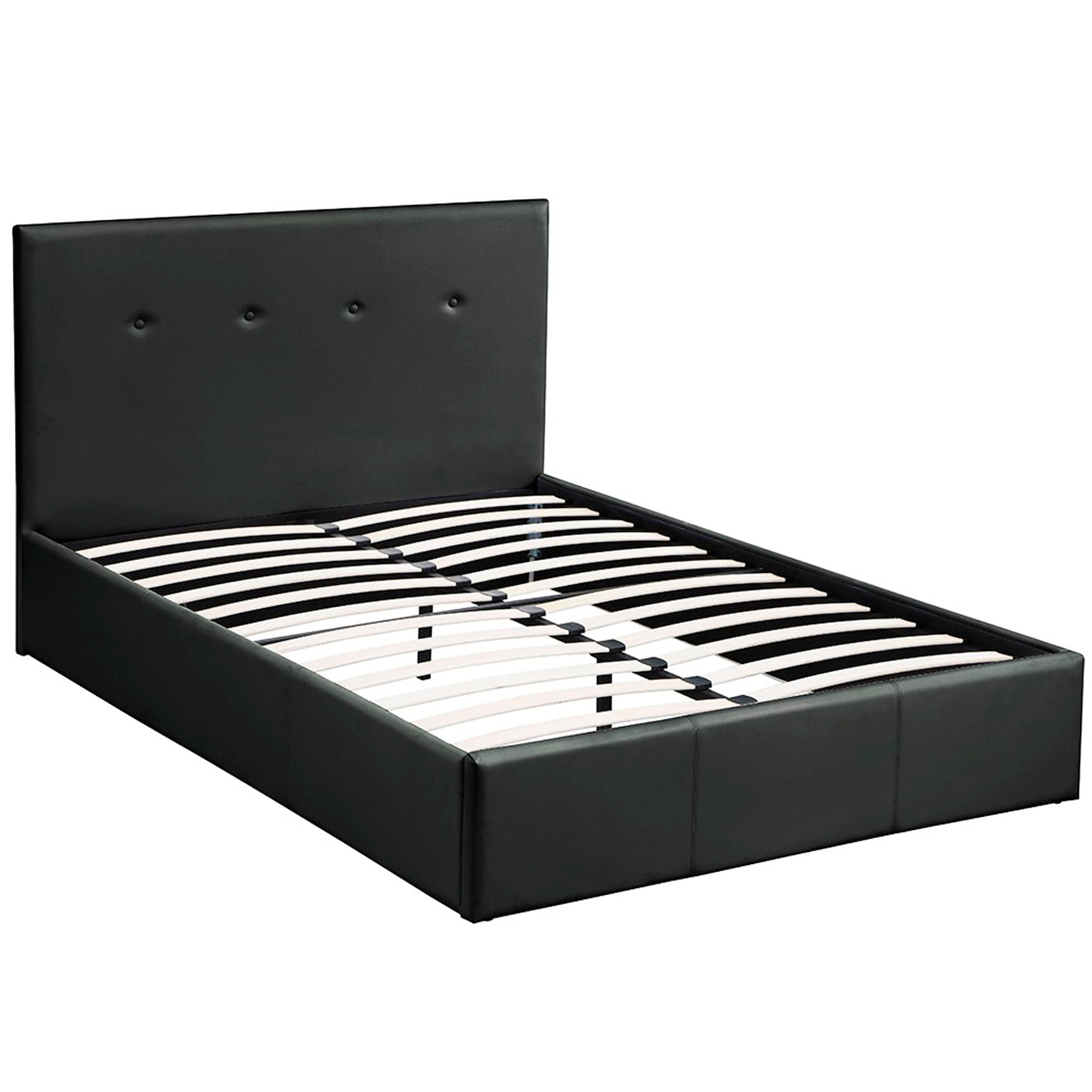 Pack-cama-de-casal-BETTY---colchao-SPRING-ROLLER-Preto--Pele-Sintetica-