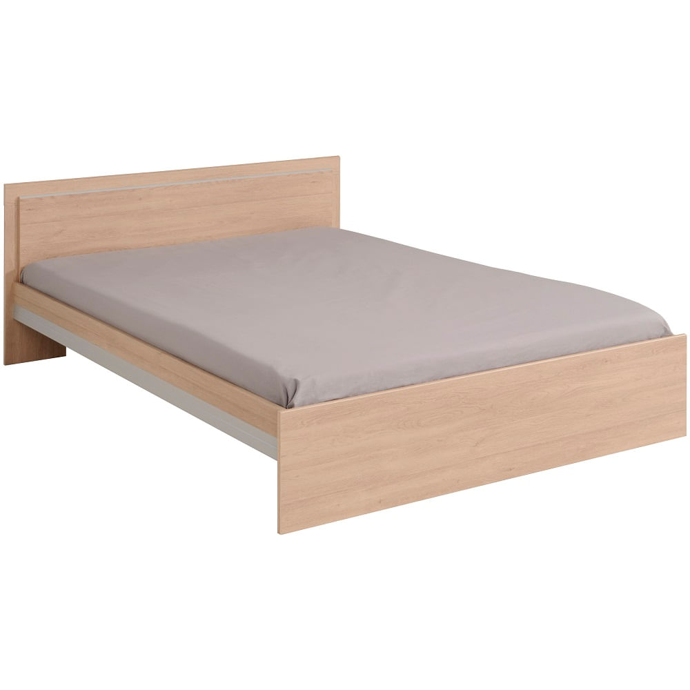 Pack-cama-de-casal-NOEMIA---colchao-SPRING-ROLLER-Carvalho---140x190cm