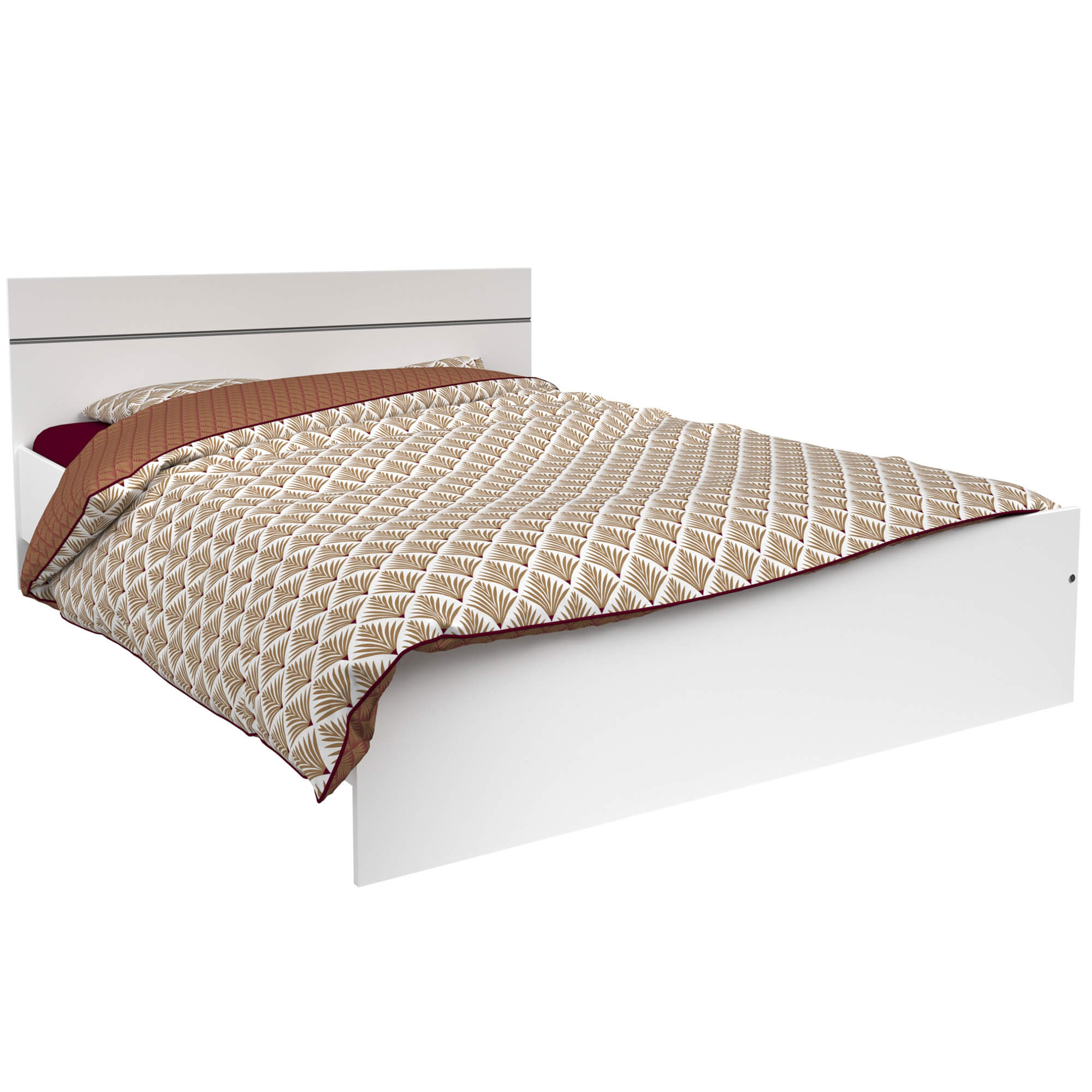 Pack-cama-de-casal-CODA---colchao-SPRING-ROLLER-Branco---140x190cm