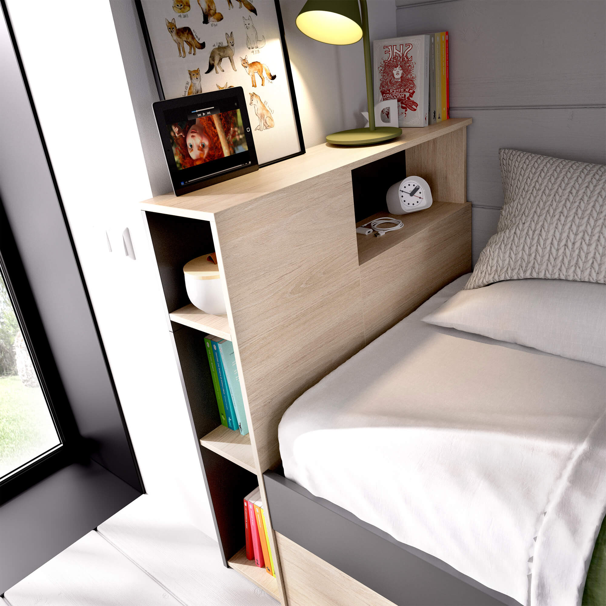 Pack-cama-de-solteiro-COLOMBO---colchao-SPRING-ROLLER---Natura-e-antracite