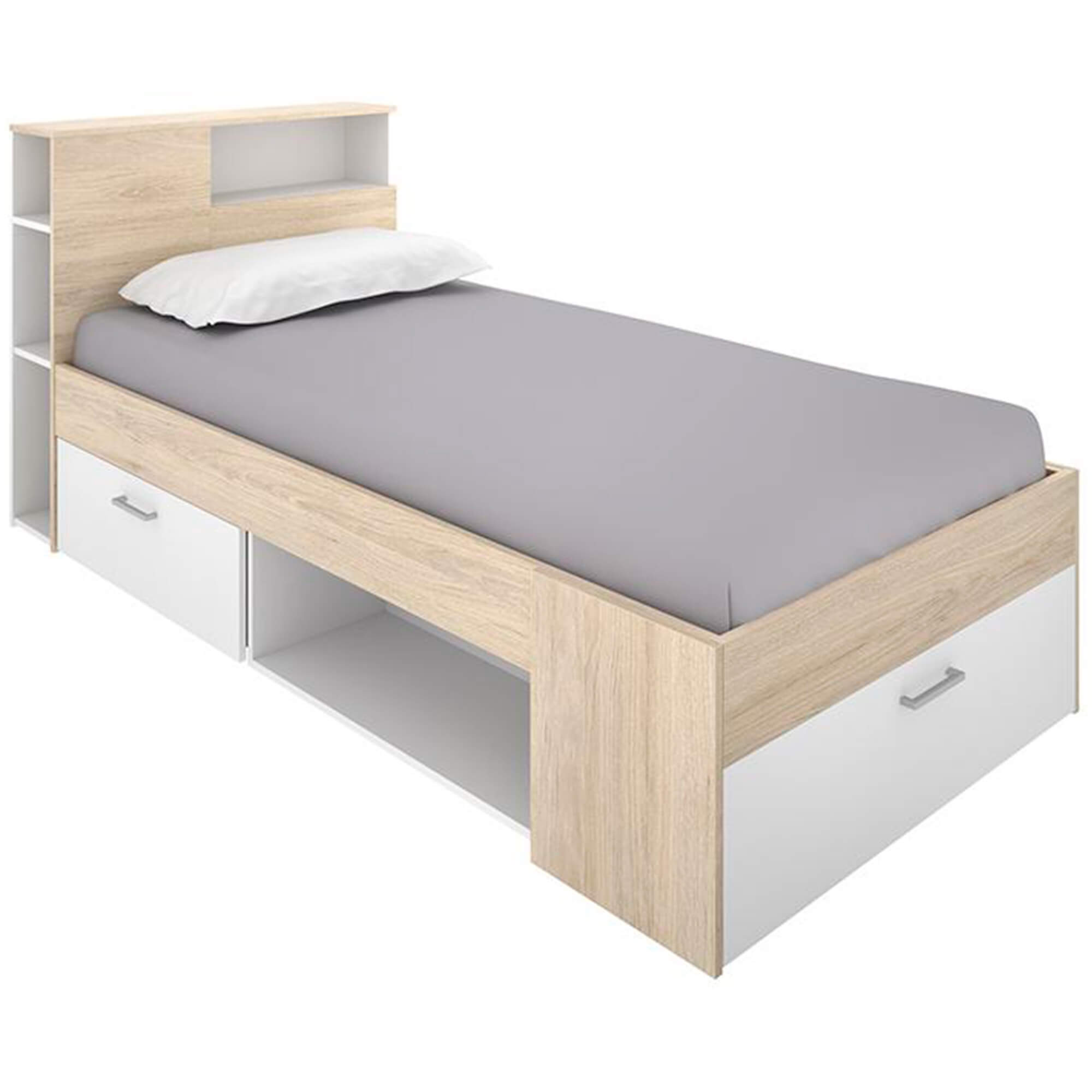 Pack-cama-de-solteiro-COLOMBO---colchao-SPRING-ROLLER---Branco-e-natura