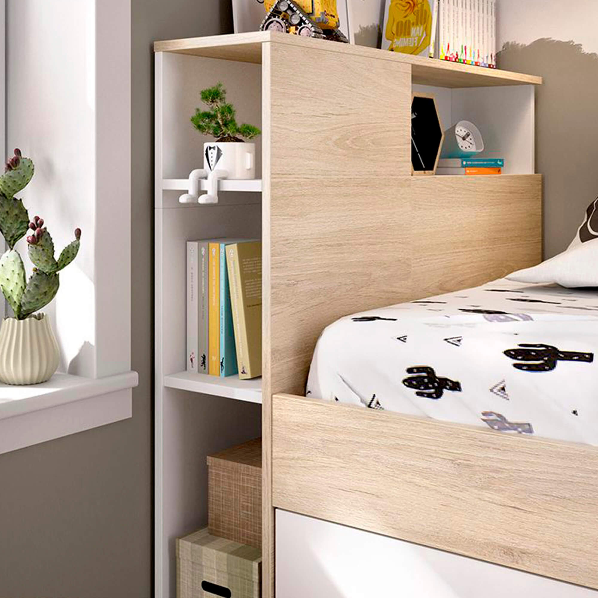 Pack-cama-de-solteiro-COLOMBO---colchao-SPRING-ROLLER---Branco-e-natura
