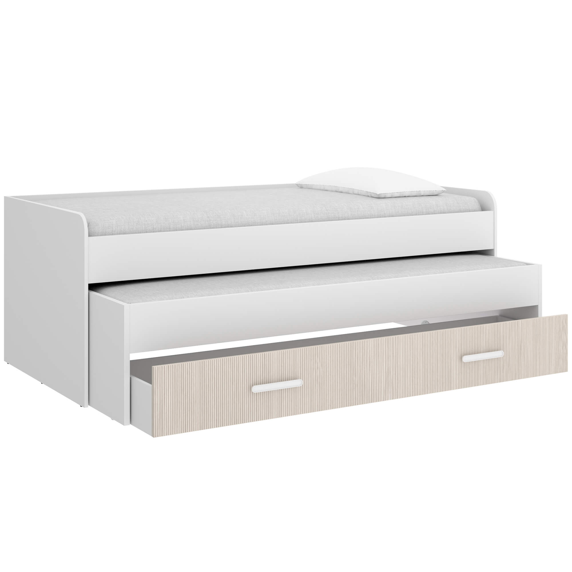 Pack-cama-nido-PENA---colchao-SPRING-ROLLER---colchao-KID-ROLLER----Natura-e-Branco