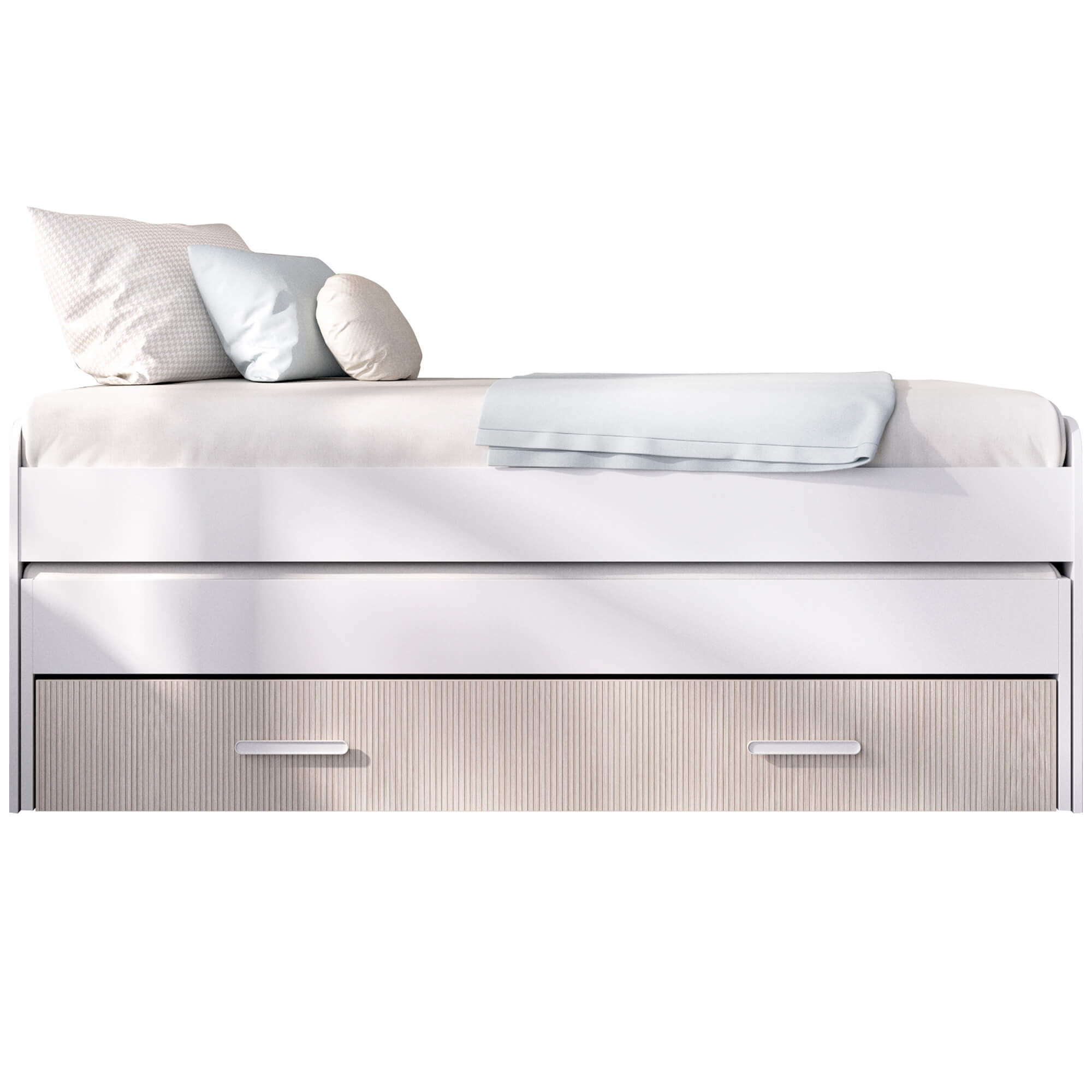 Pack-cama-nido-PENA---colchao-SPRING-ROLLER---colchao-KID-ROLLER----Natura-e-Branco