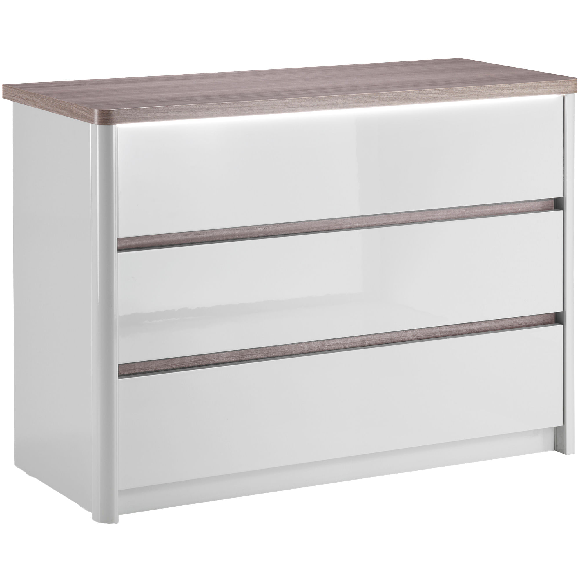 Pack-quarto-de-casal-PESARO-com-LED-Cinza-Brilho-e-Carvalho-Cinza---160x200cm