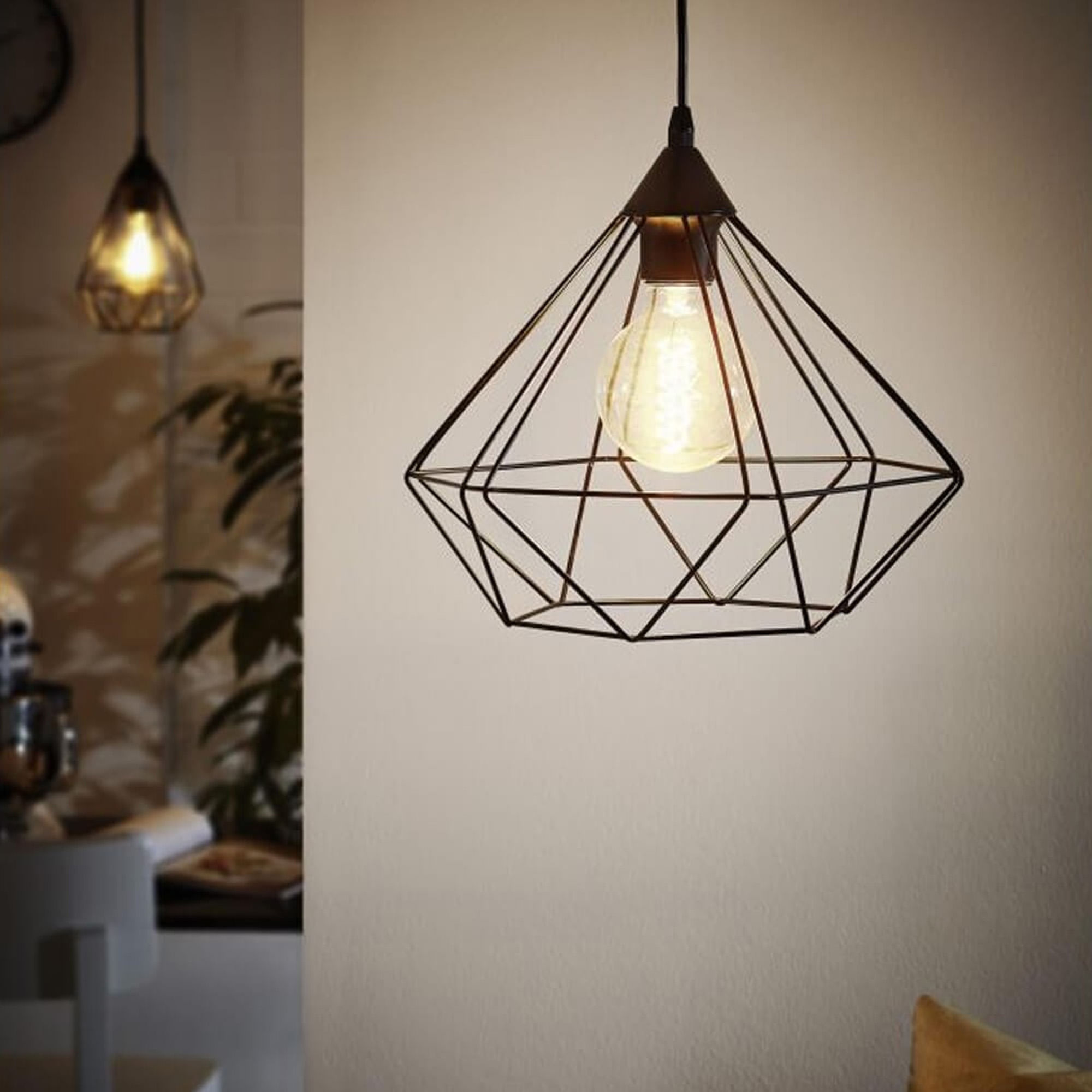 Candeeiro-de-Teto-Suspenso-E27--TARBES--Preto