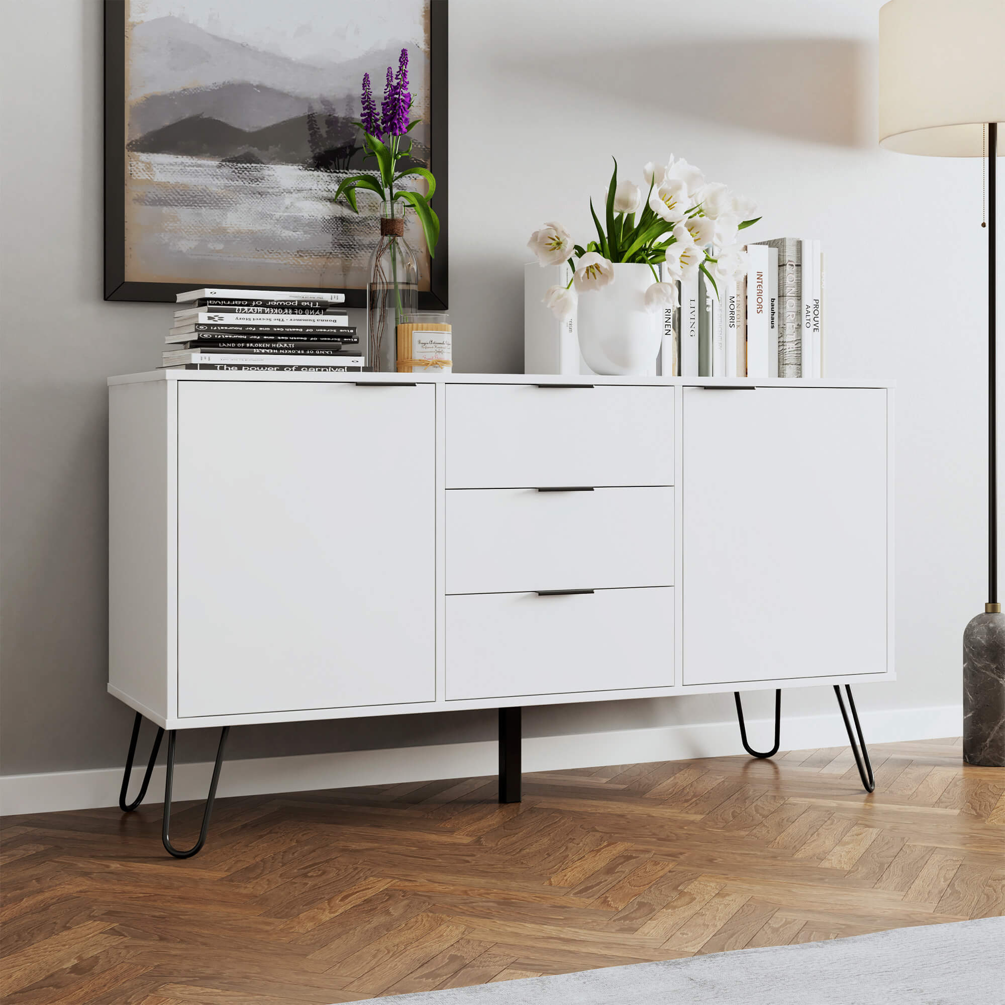 362519---Aparador-CASSIE-com-2-portas-e-3-gavetas---Branco-e-Preto