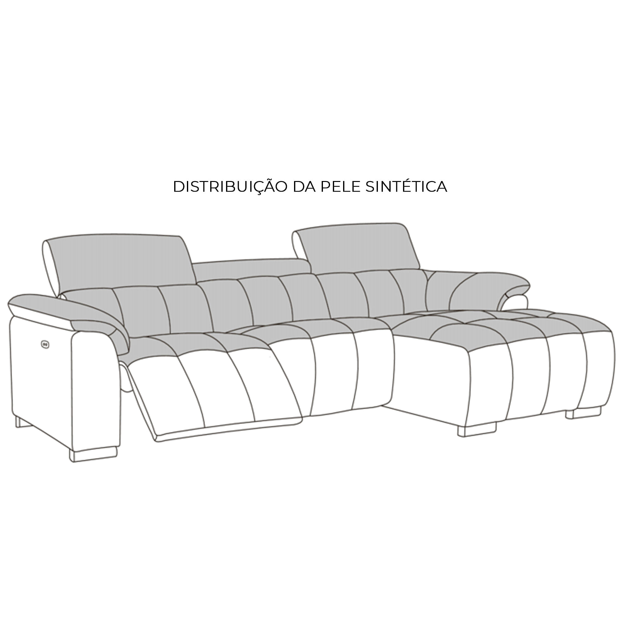 Sofa-chaise-longue-MADAGASCAR-relax-eletrico-Cinzento-Claro---Esquerda