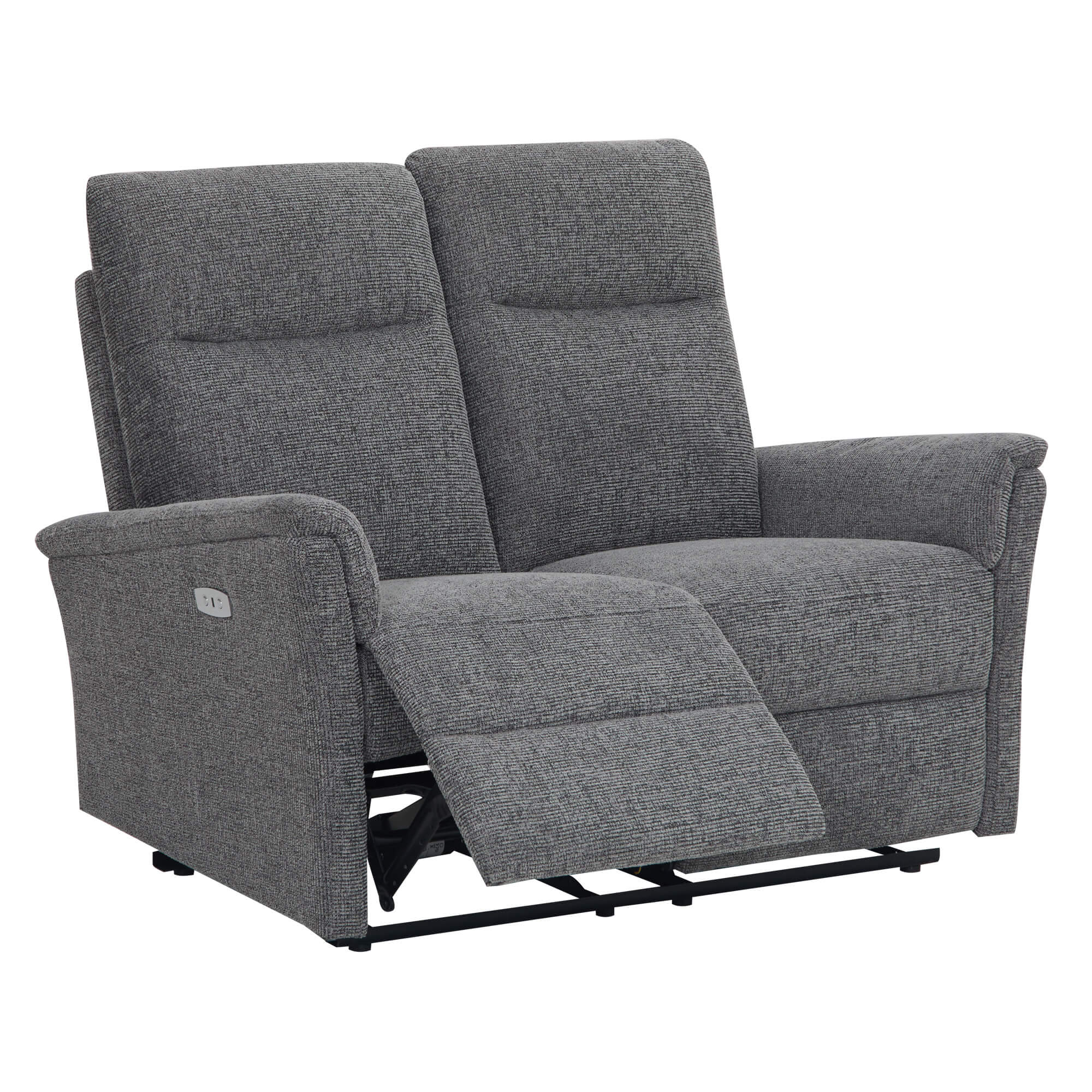 Sofa-2-lugares-NORMANDY-relax-eletrico---Cinzento-Escuro