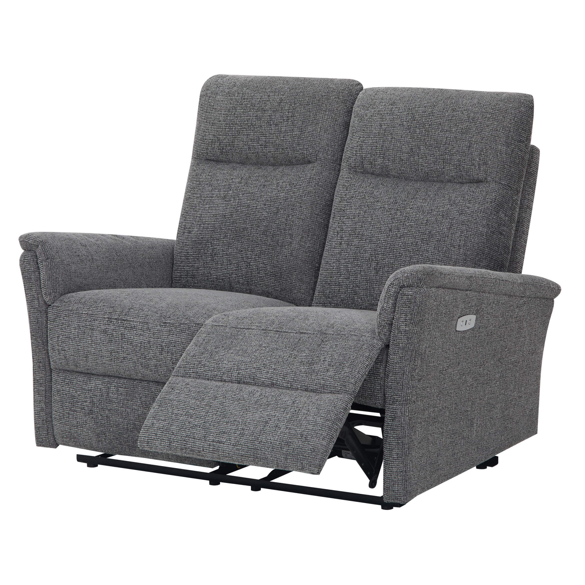 Sofa-2-lugares-NORMANDY-relax-eletrico---Cinzento-Escuro