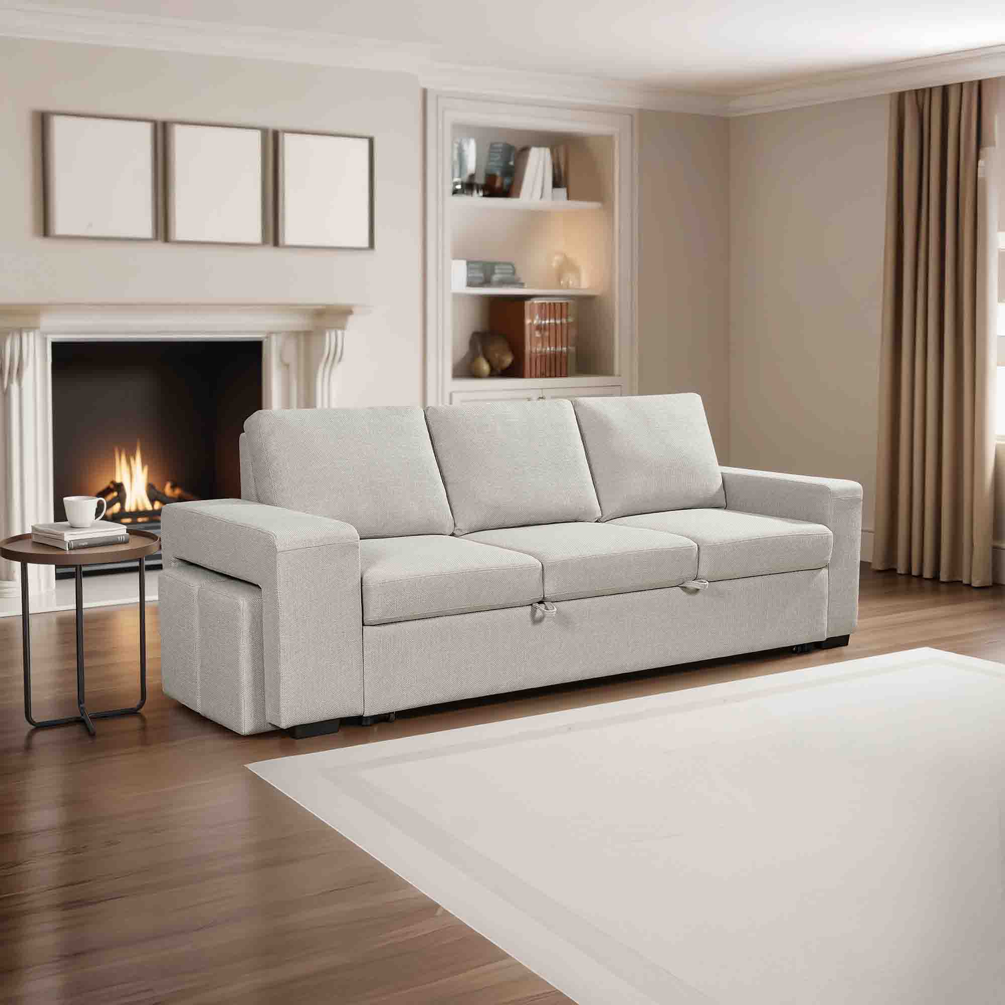 Sofa-3-lugares-SUSAN-II-com-cama-e-puffs----Cinzento-Perola