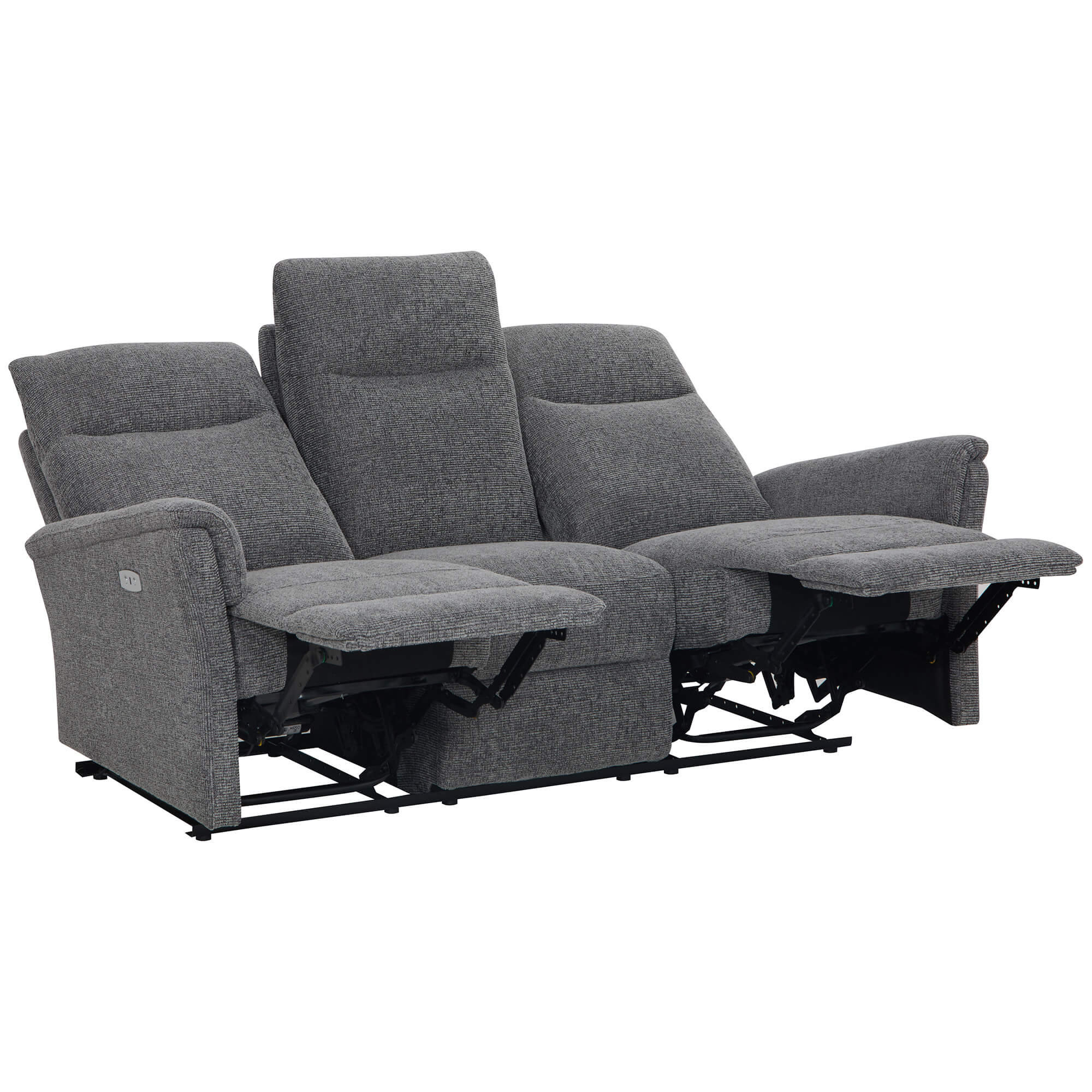 Sofa-3-lugares-NORMANDY-relax-eletrico---Cinzento-escuro